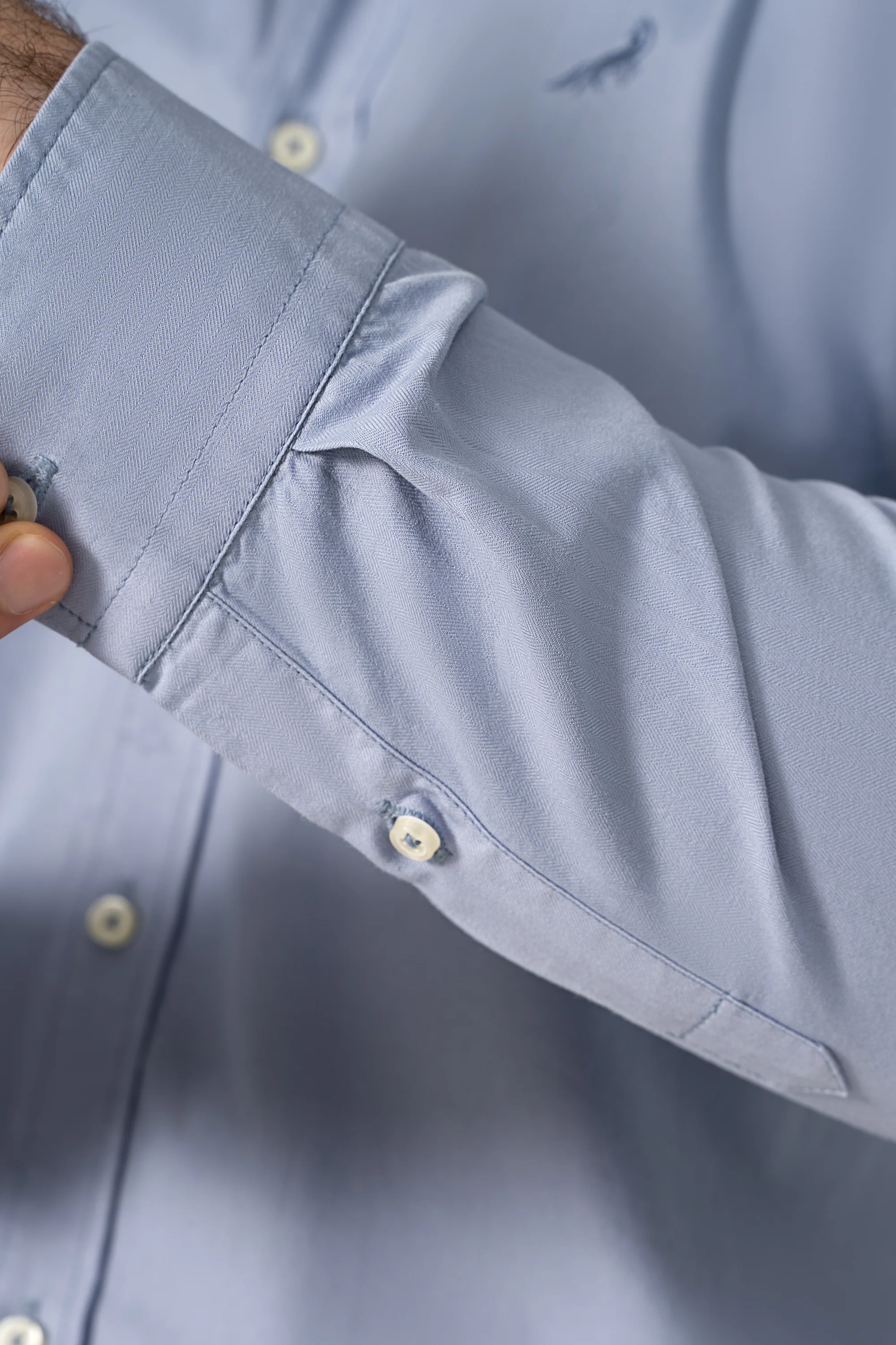 SEMI CASUAL SHIRT BLUE - Image 6