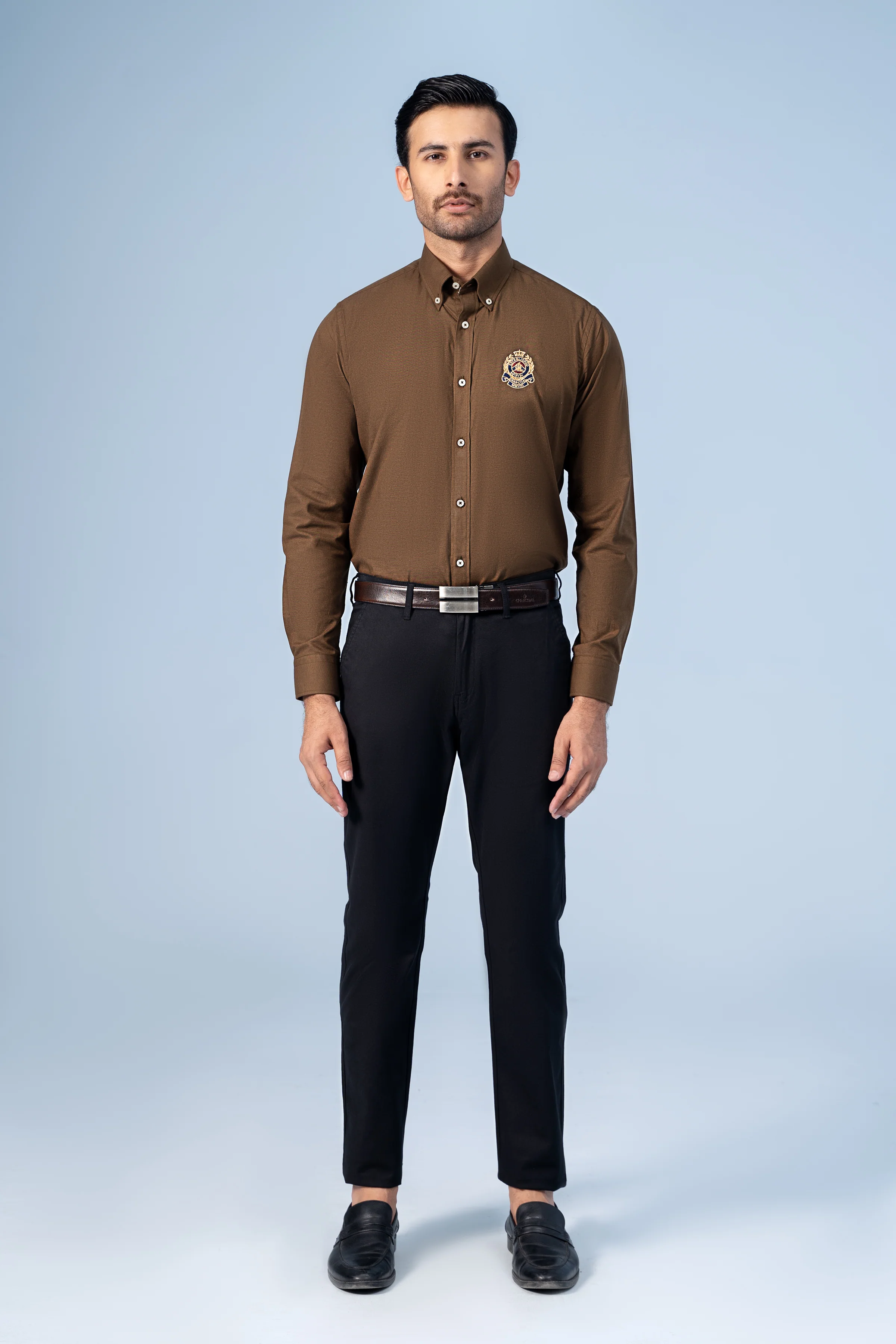 SEMI CASUAL SHIRT BROWN