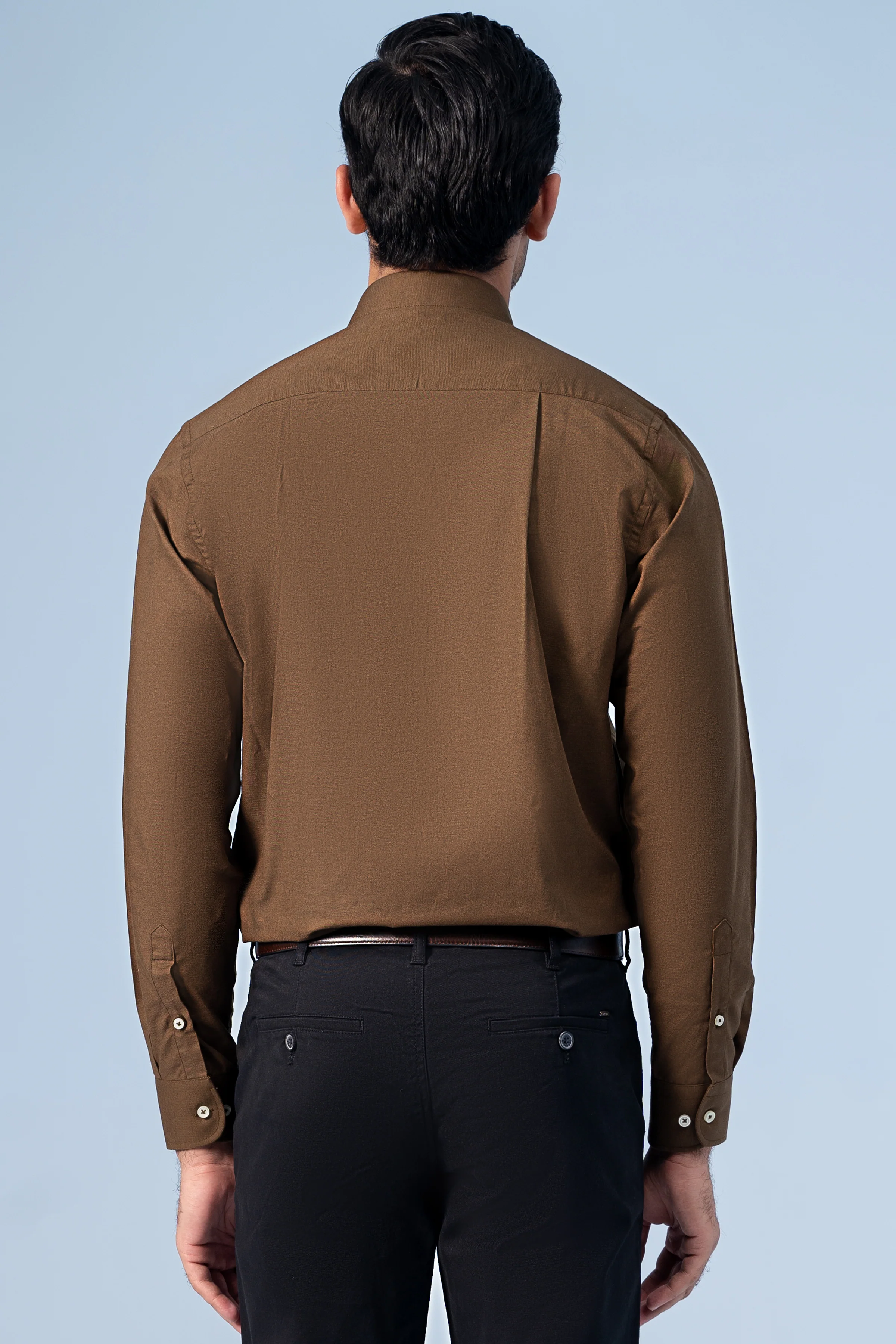 SEMI CASUAL SHIRT BROWN - Image 4