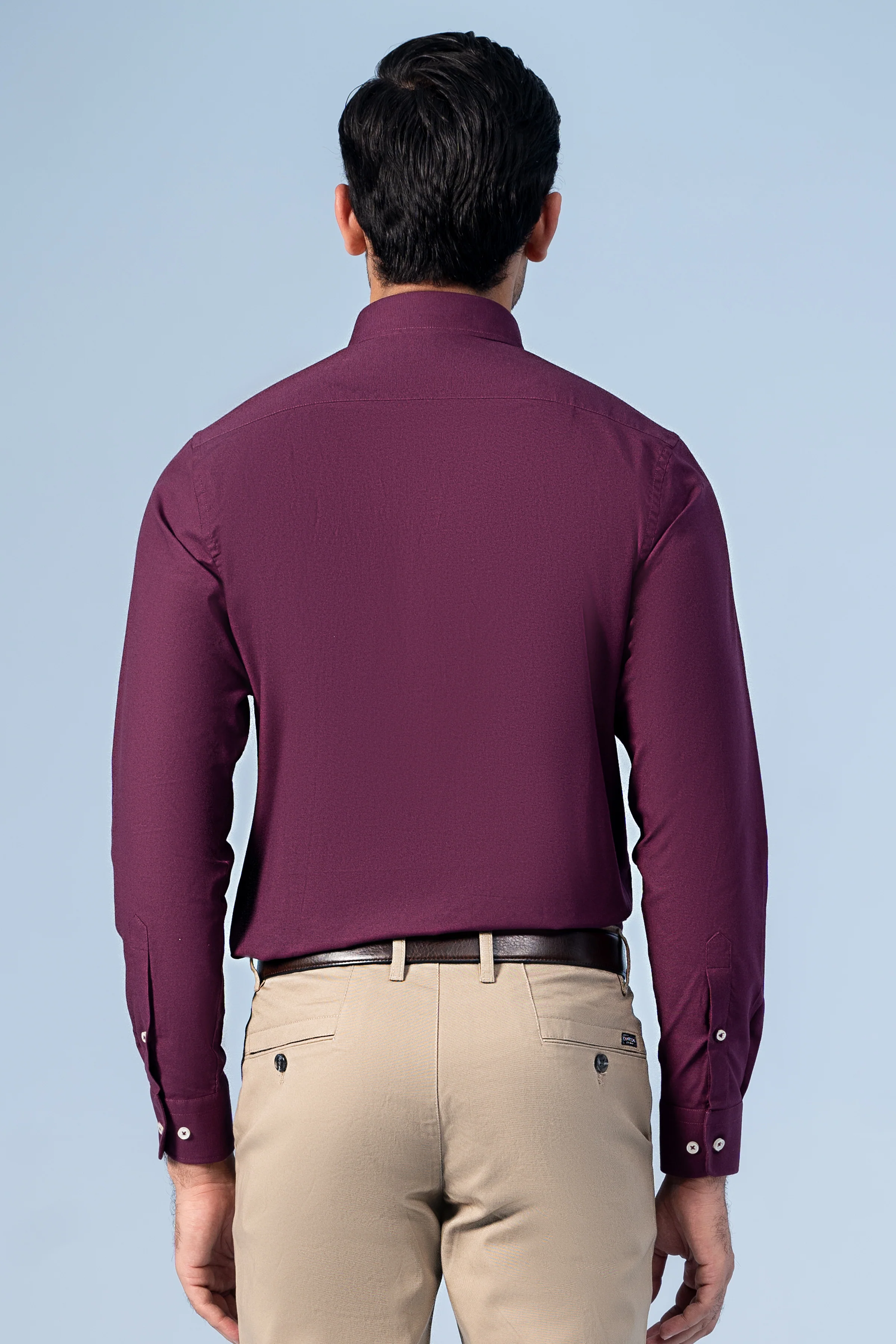SEMI CASUAL SHIRT BURGUNDY - Image 4