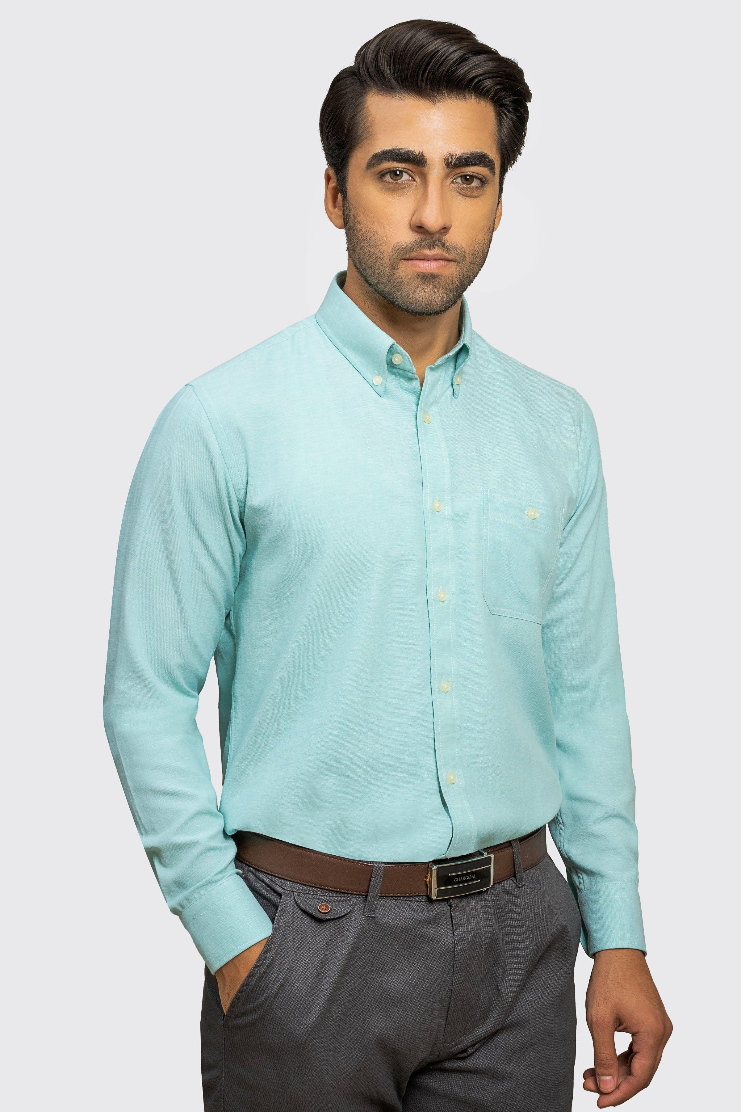 SEMI CASUAL SHIRT GREEN