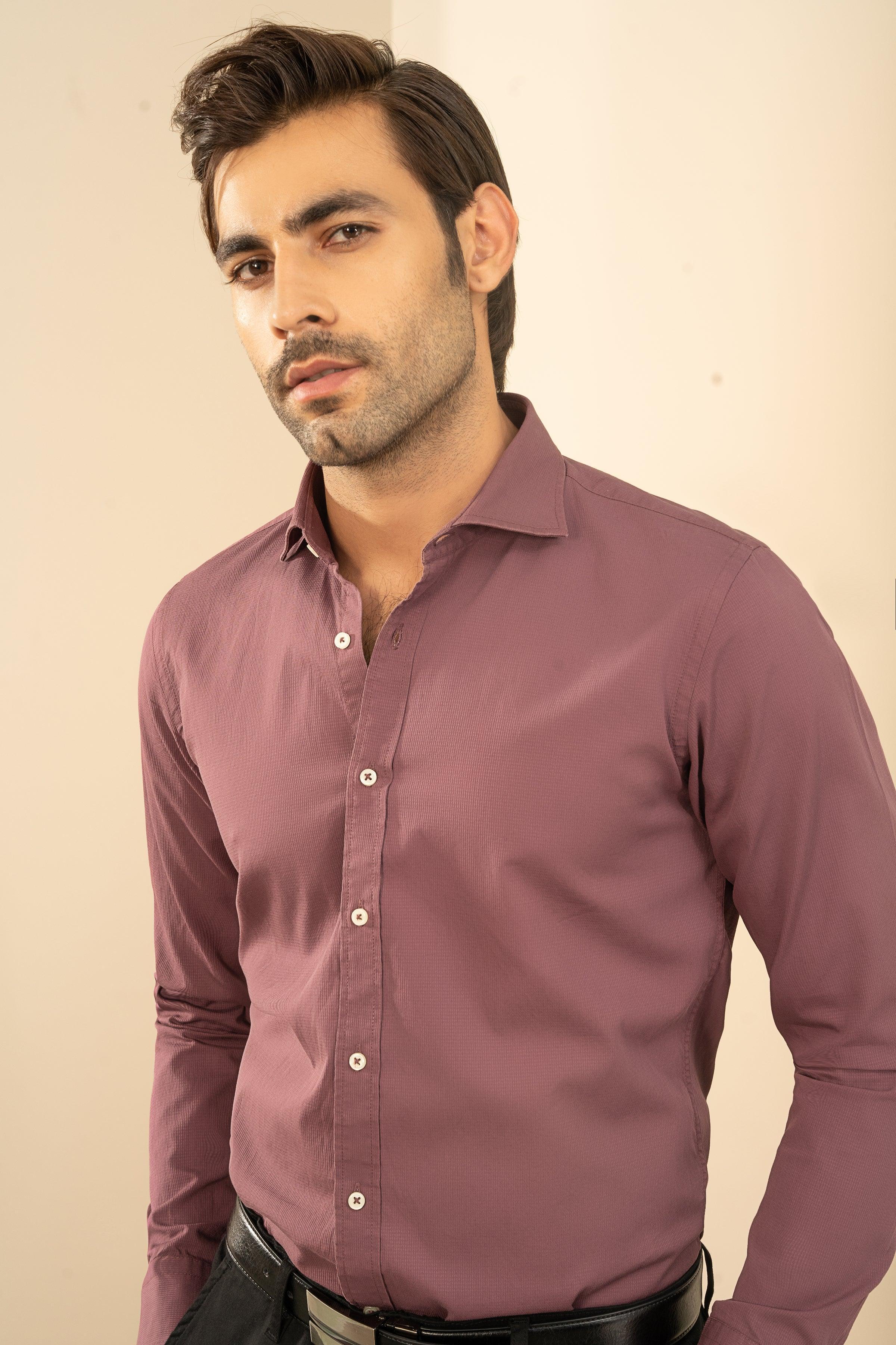 SEMI CASUAL SHIRT LIGHT PLUM - Image 3