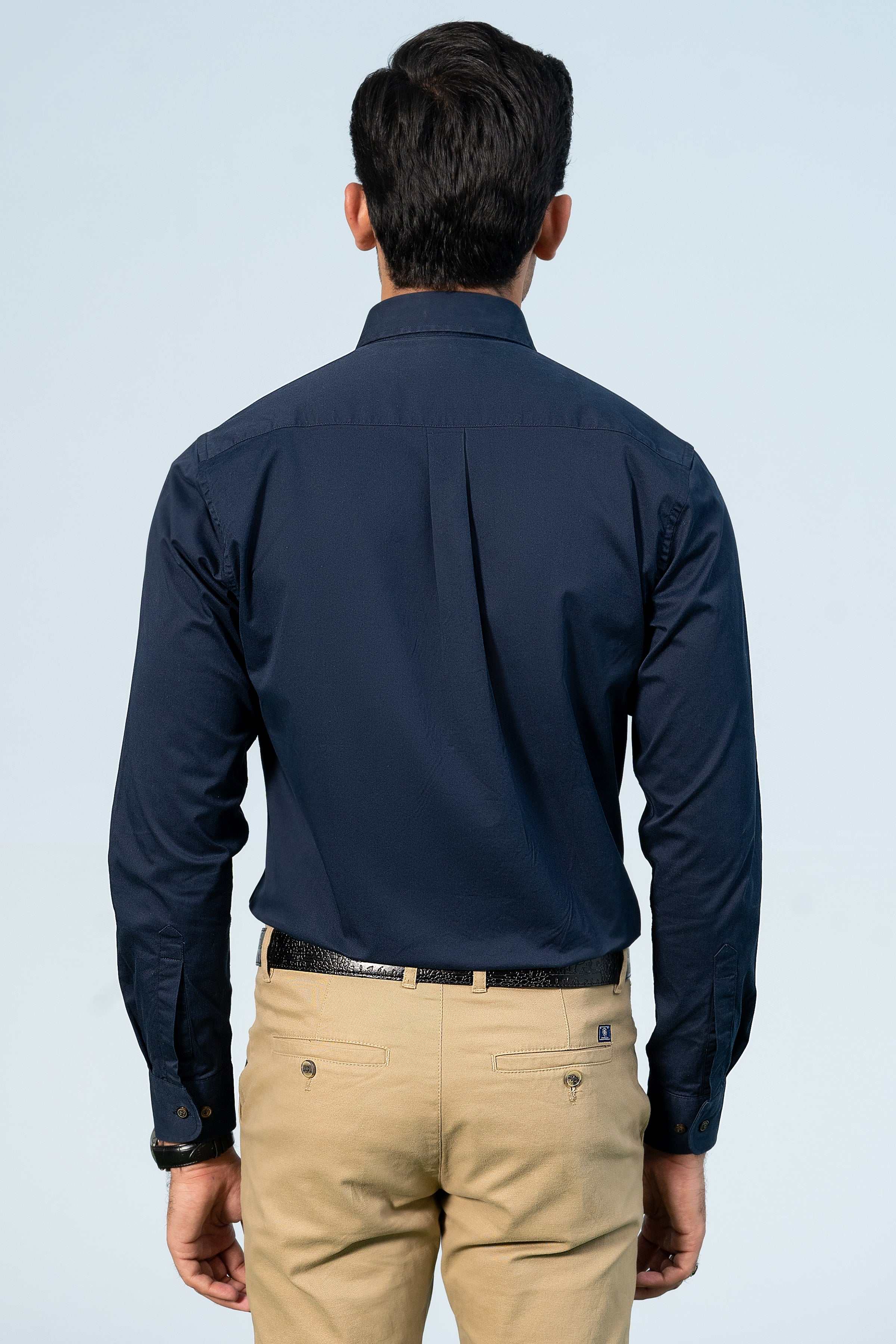 SEMI CASUAL SAFARI SHIRT NAVY - Image 4
