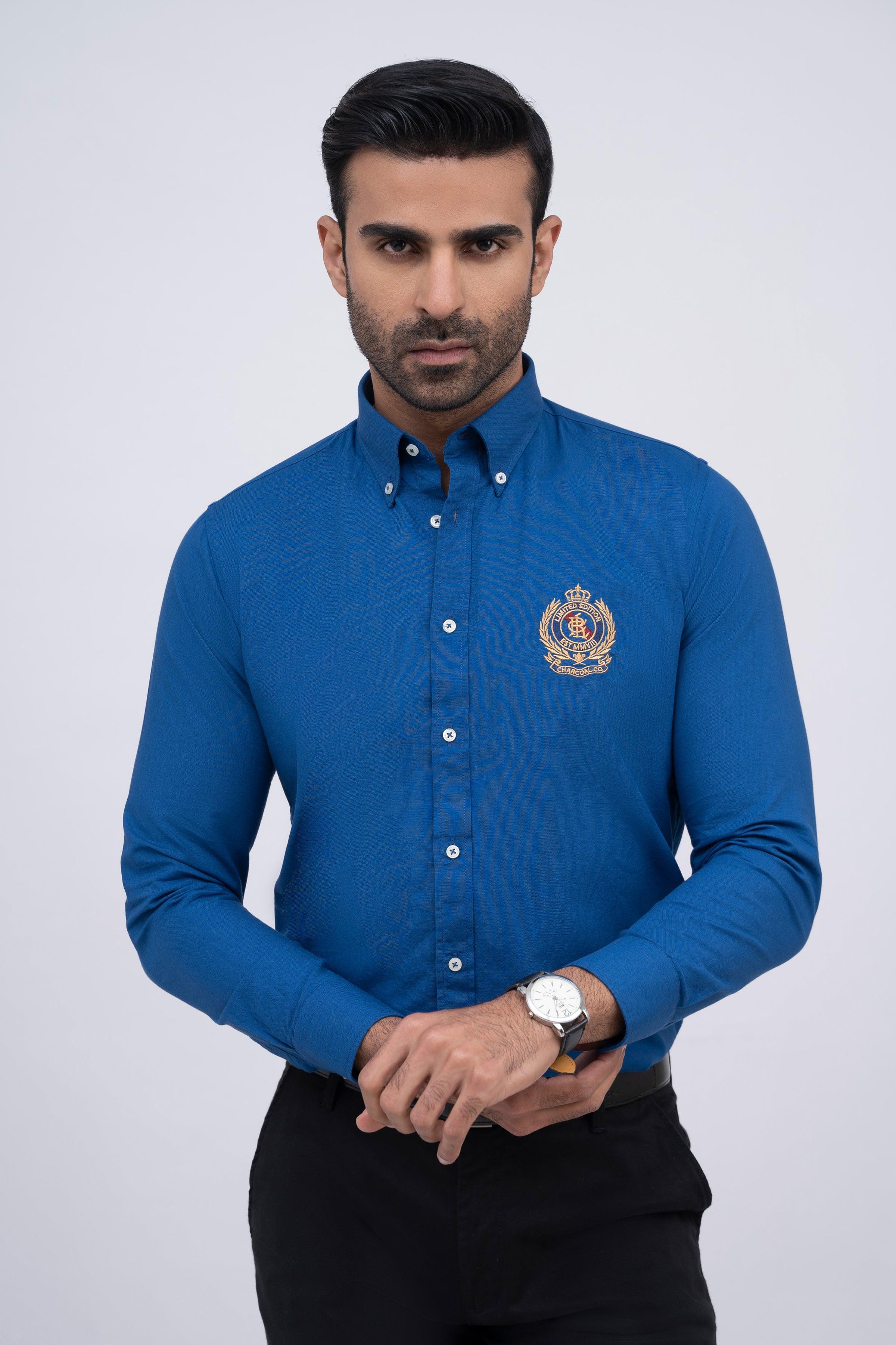 SEMI CASUAL SHIRT ROYAL BLUE - Image 2