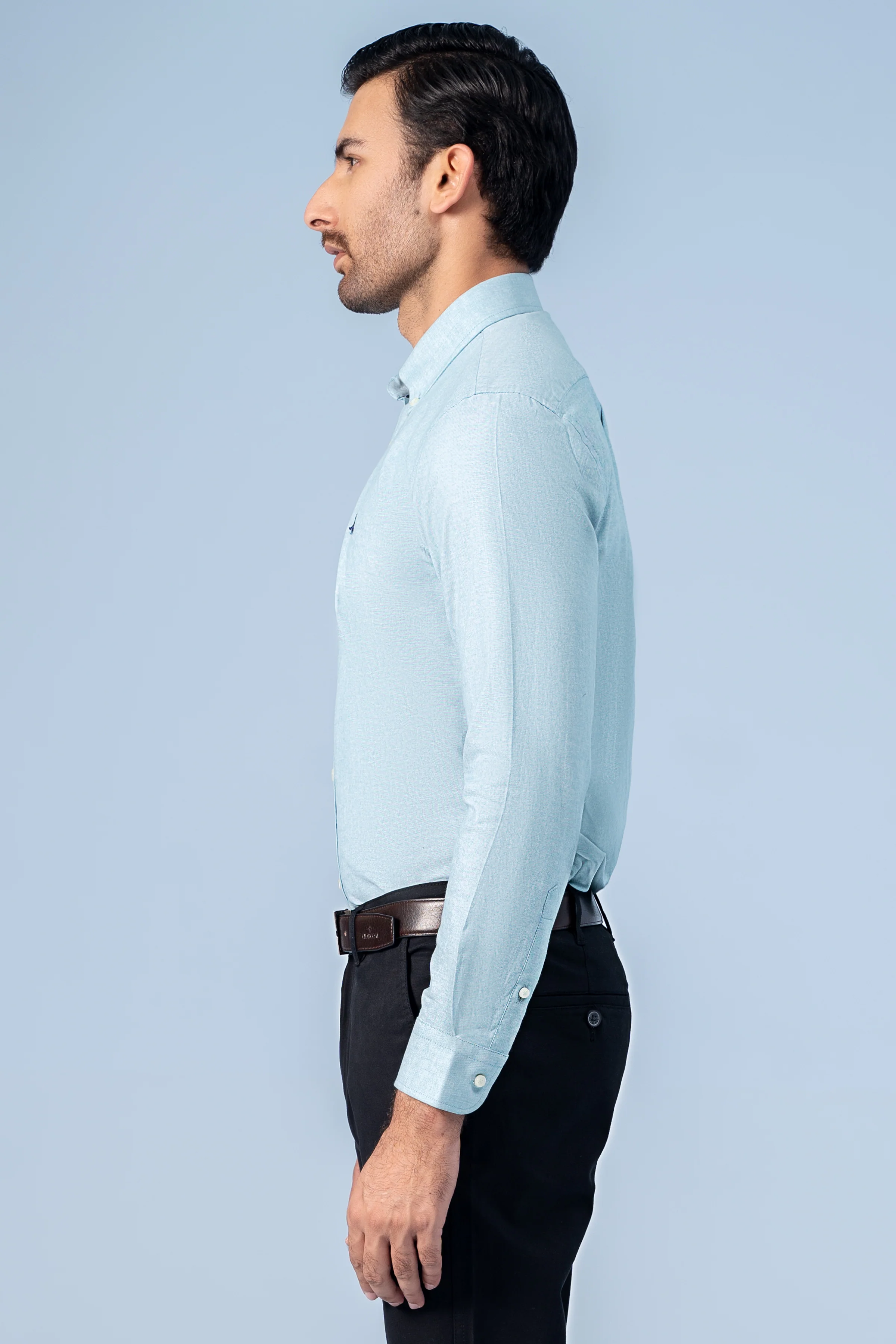 SEMI CASUAL SHIRT SEA GREEN - Image 3