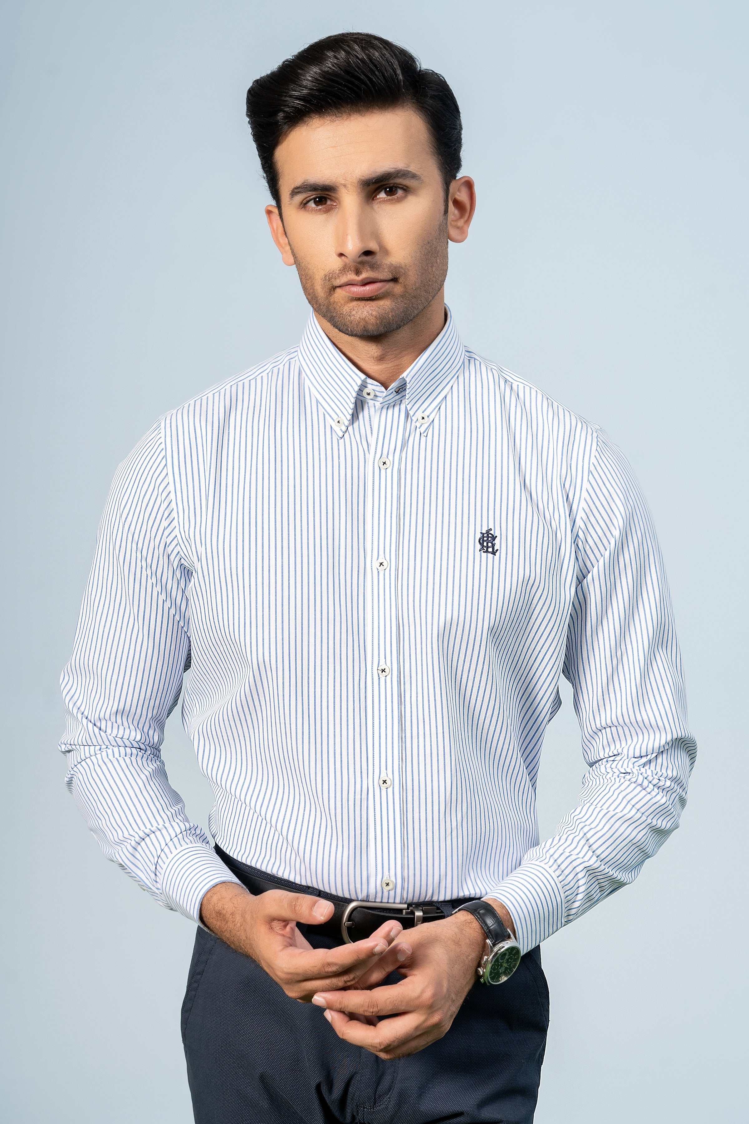 SEMI FORMAL BLUE WHITE LINE - Image 2