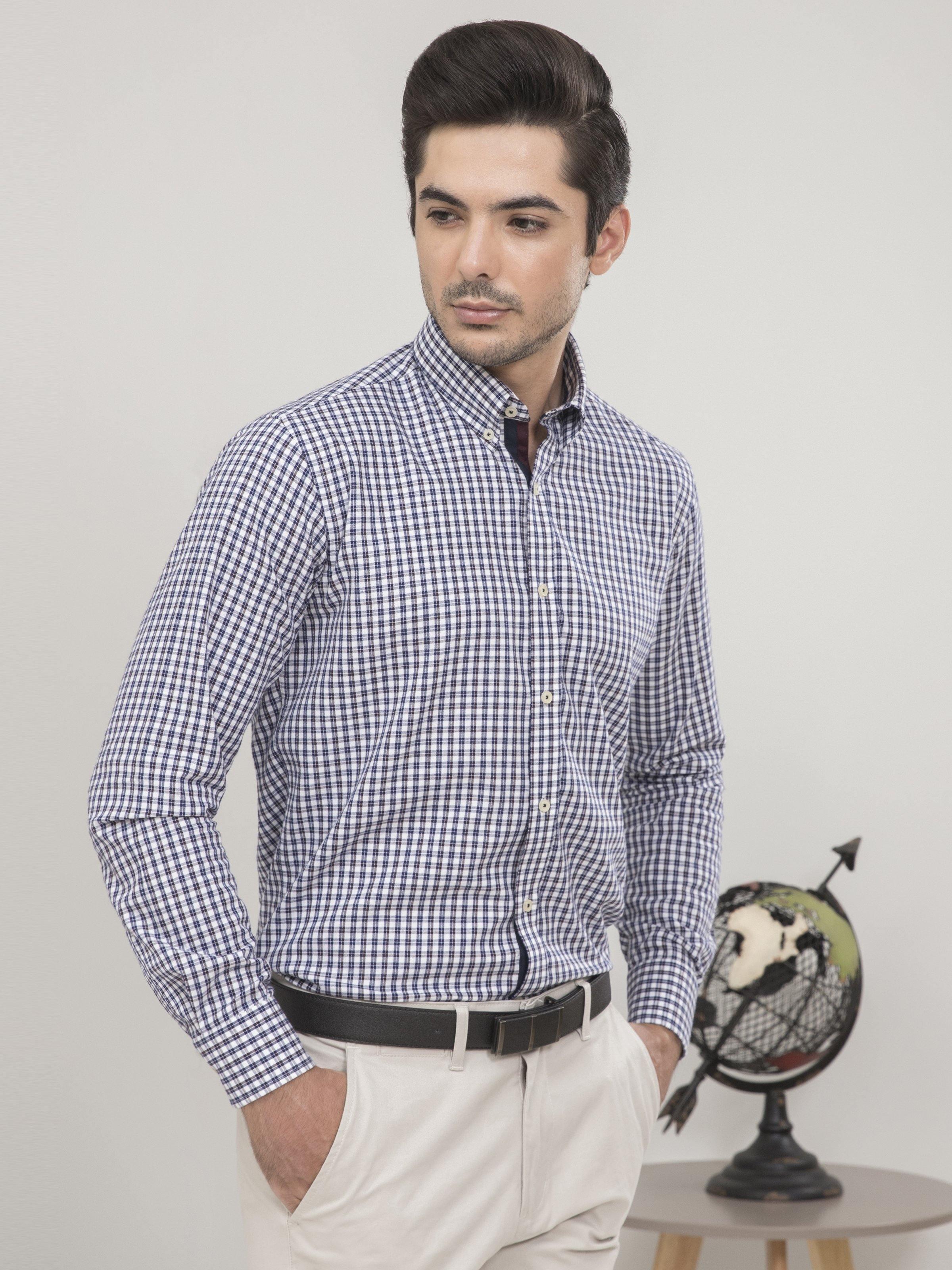 SEMI FORMAL FULL SLEEVES NAVY WHITE - Image 2