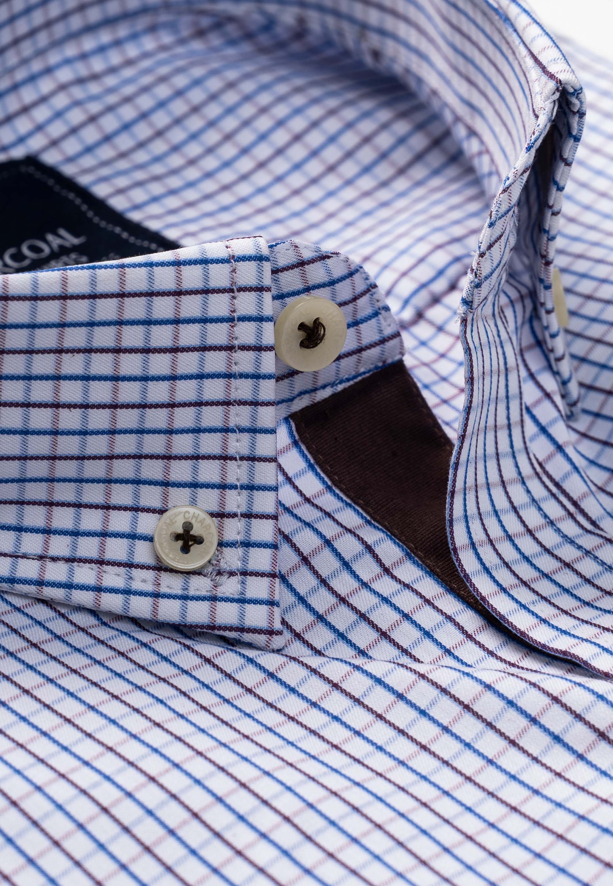 SEMI FORMAL SHIRT WHITE CHECK - Image 2