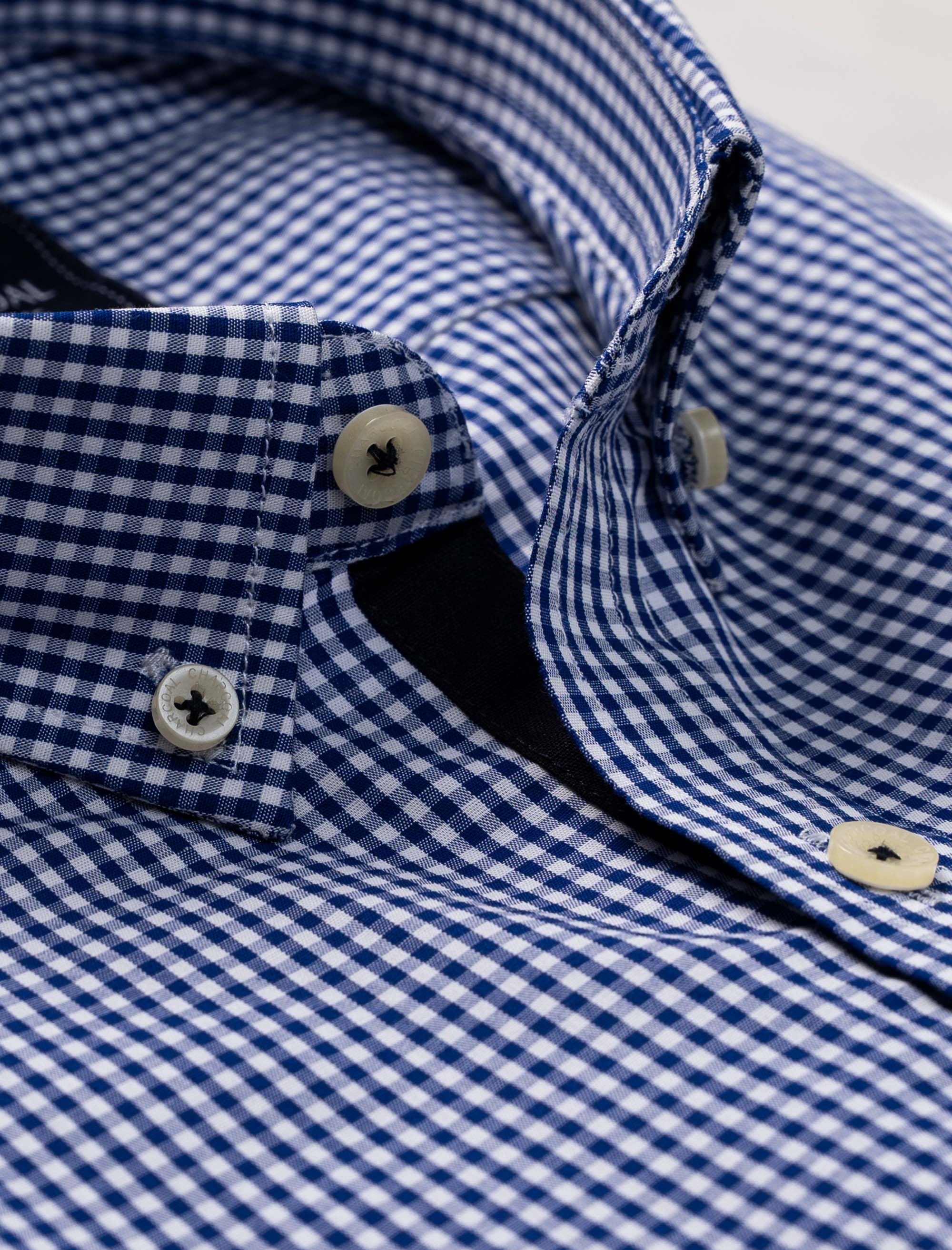 SEMI FORMAL SHIRT DARK BLUE CHECK - Image 2