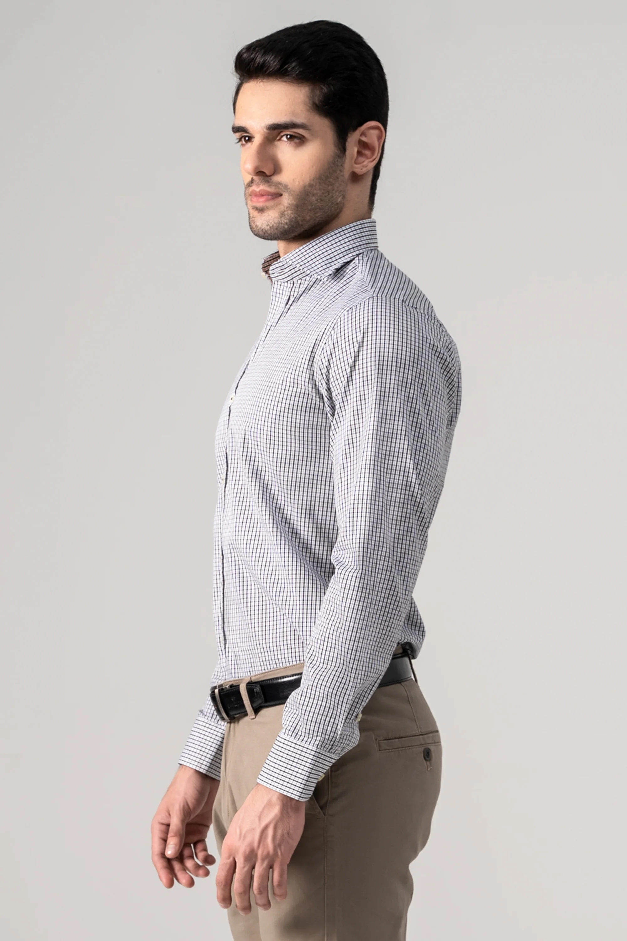 SEMI FORMAL SHIRT BLACK WHITE - Image 4