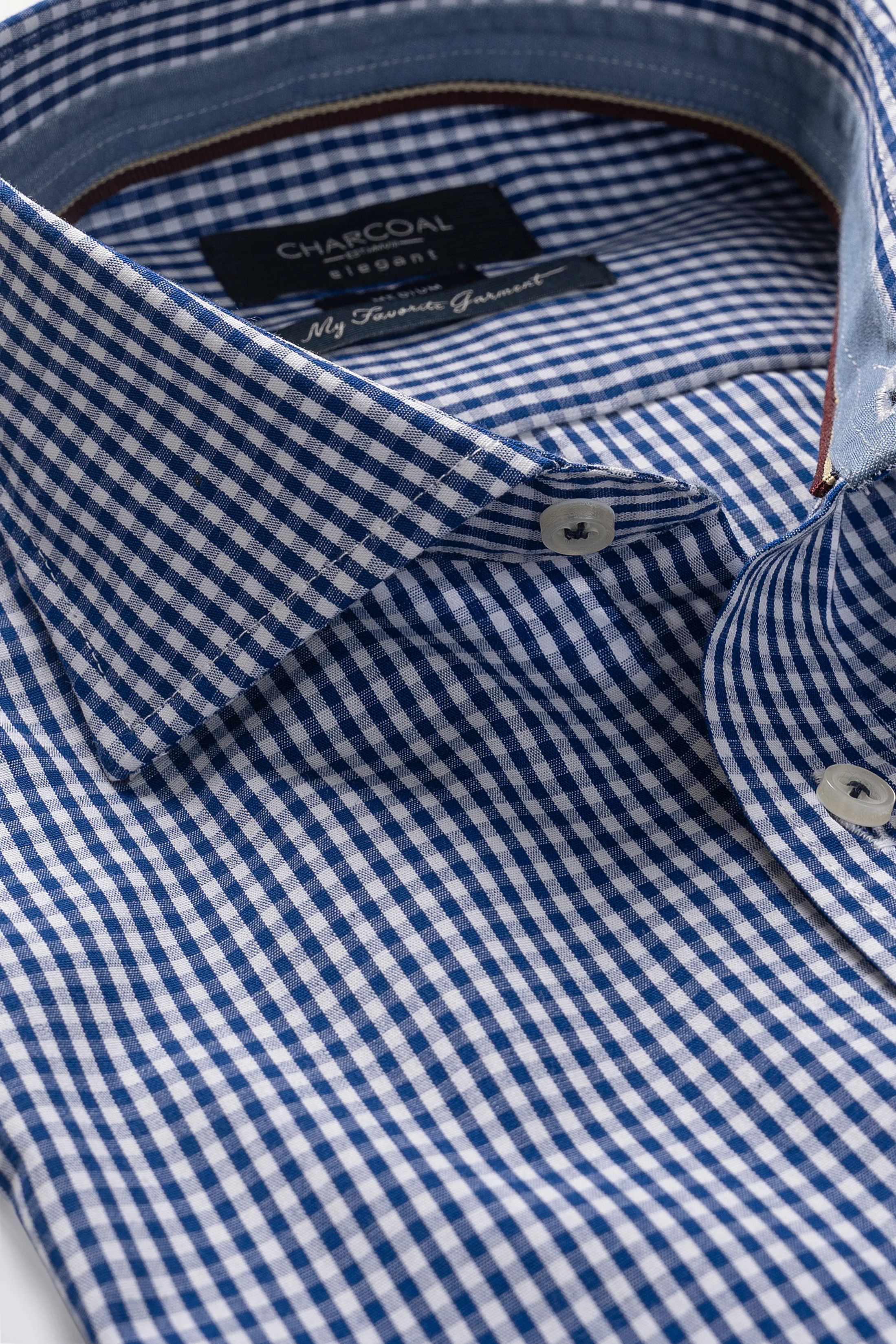 SEMI FORMAL SHIRT BLACK WHITE CHECK - Image 2