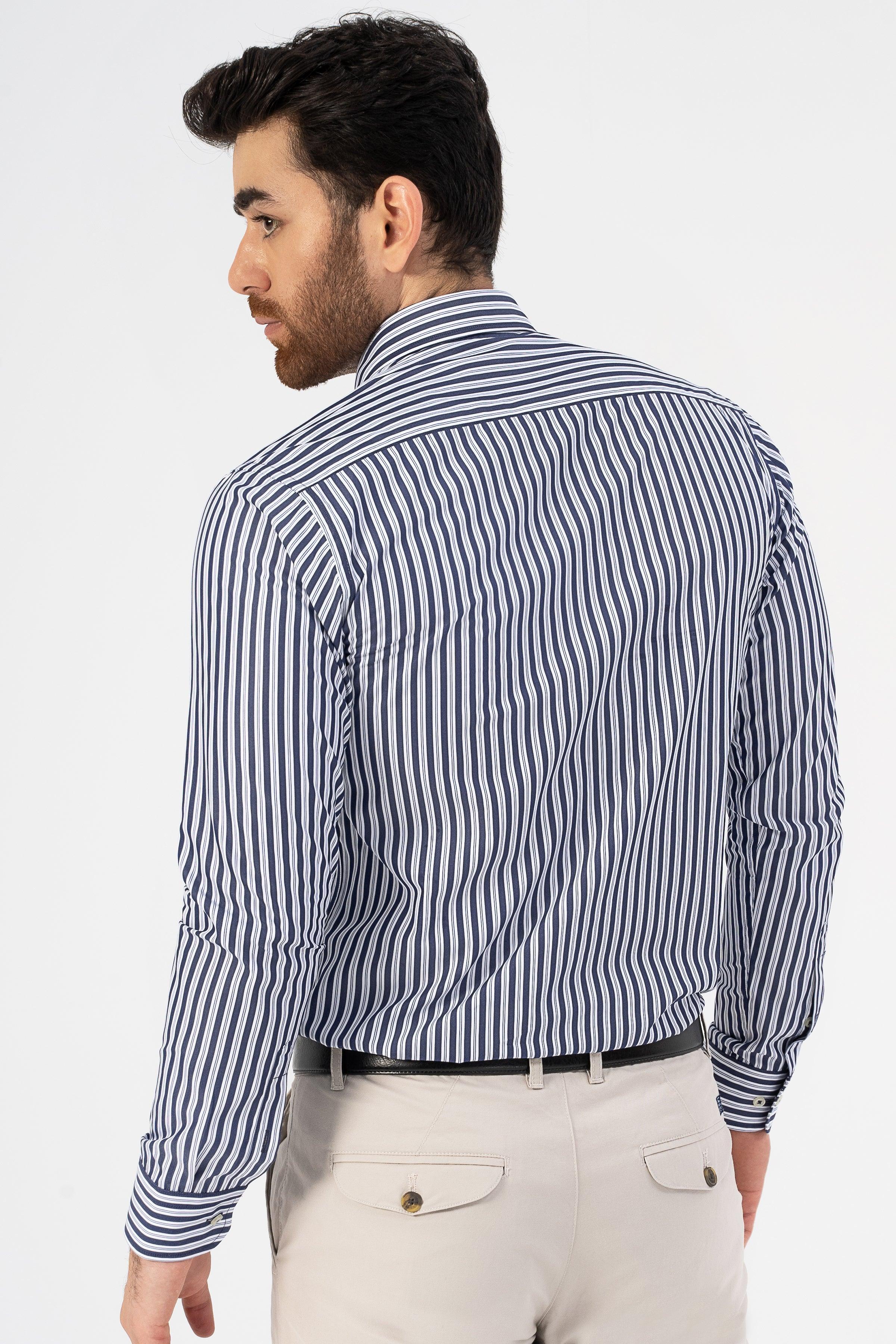 SEMI FORMAL SHIRT NAVY - Image 4