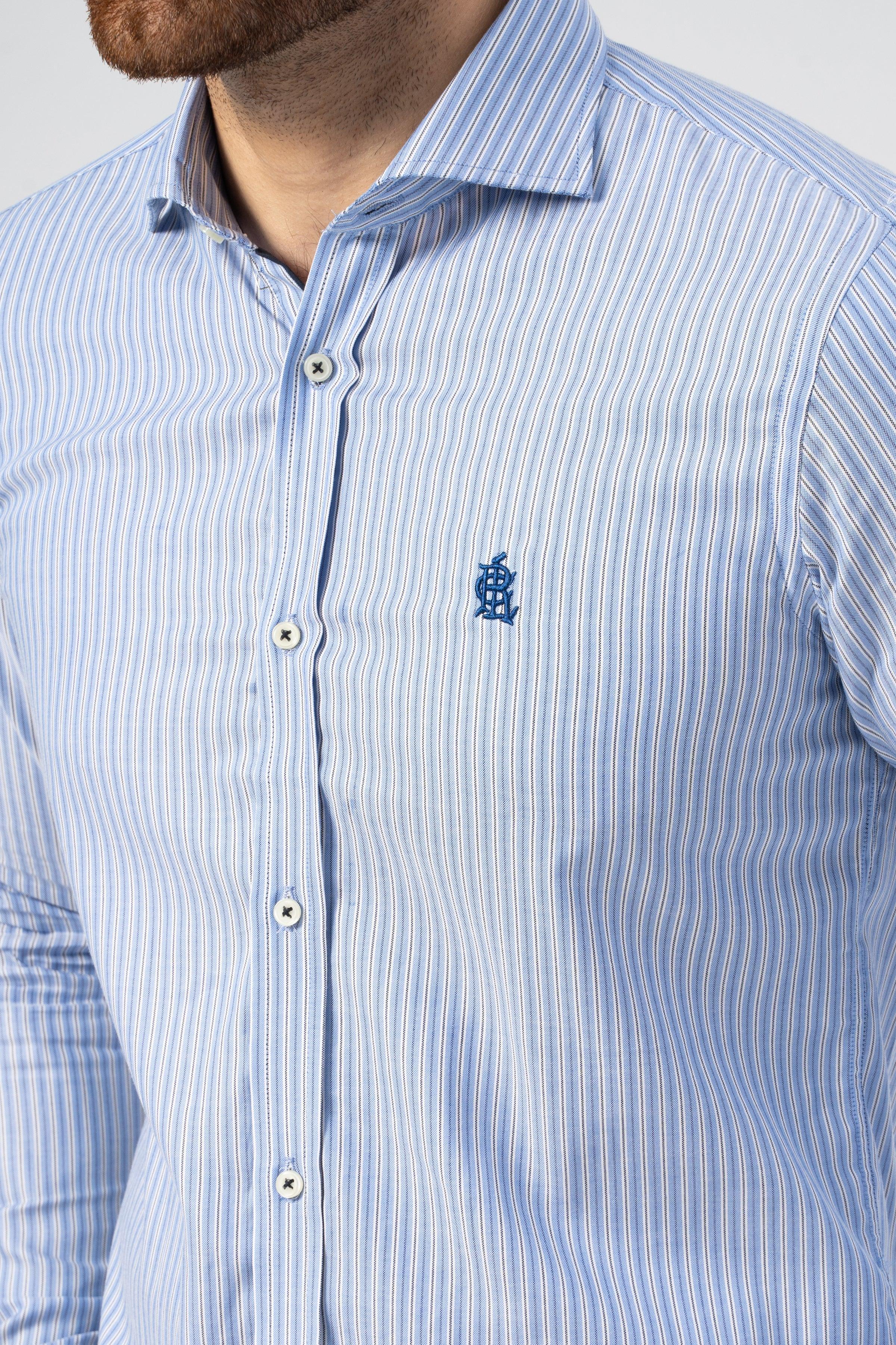 SEMI FORMAL SHIRT BLUE - Image 4