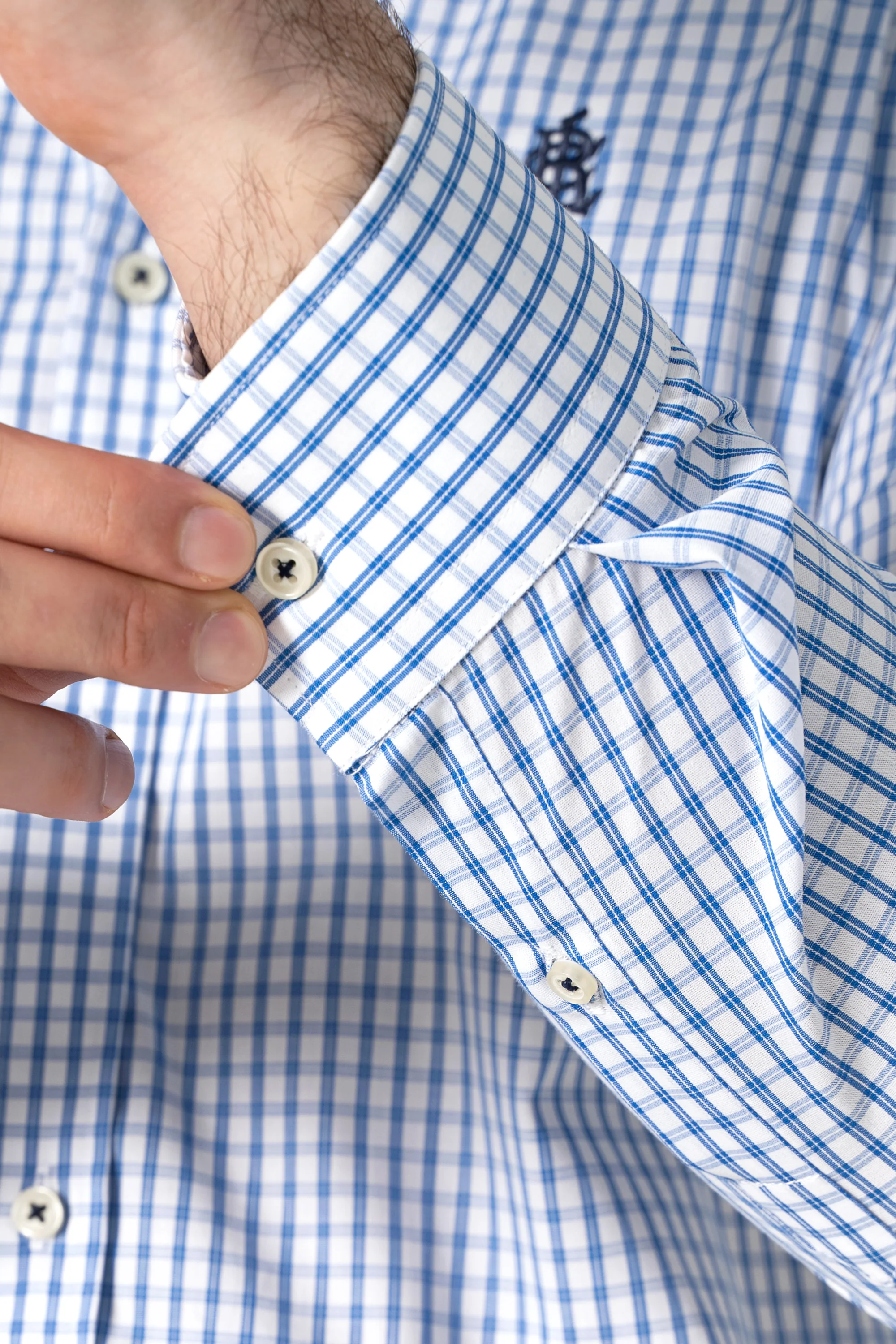 SEMI FORMAL SHIRT BLUE CHECK - Image 6
