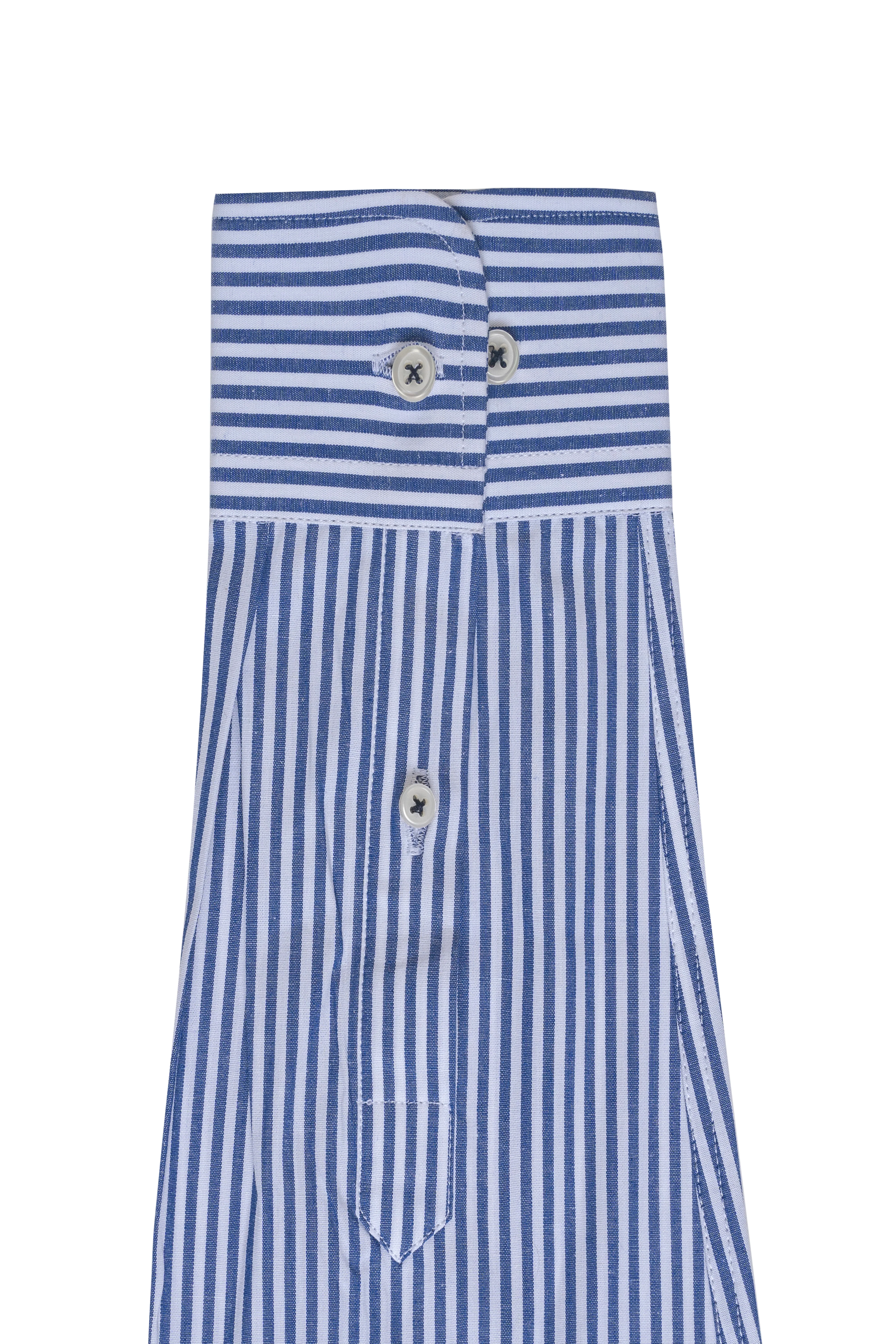 SEMI FORMAL SHIRT BLUE WHITE - Image 4