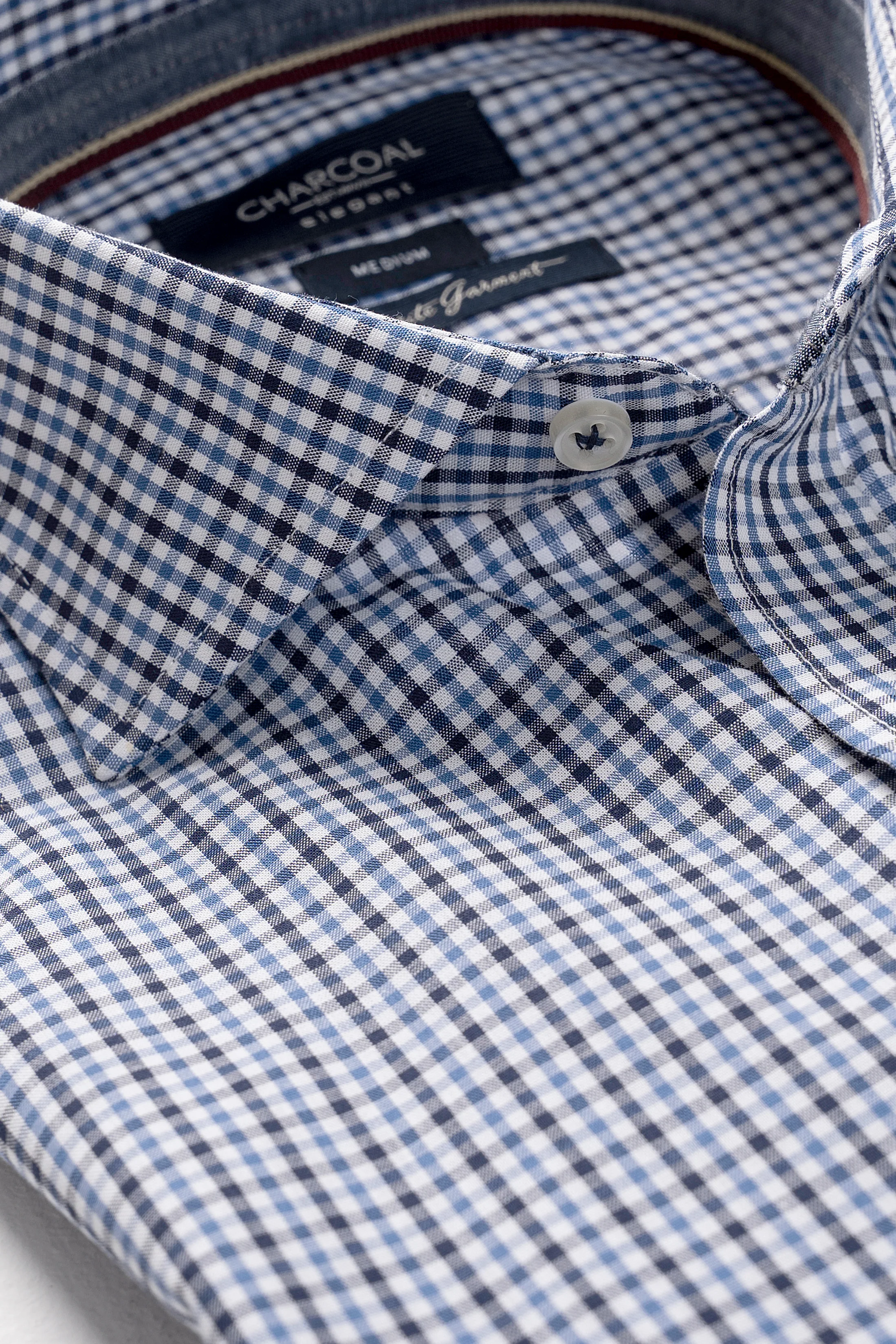 SEMI FORMAL SHIRT BLUE WHITE CHECK - Image 2