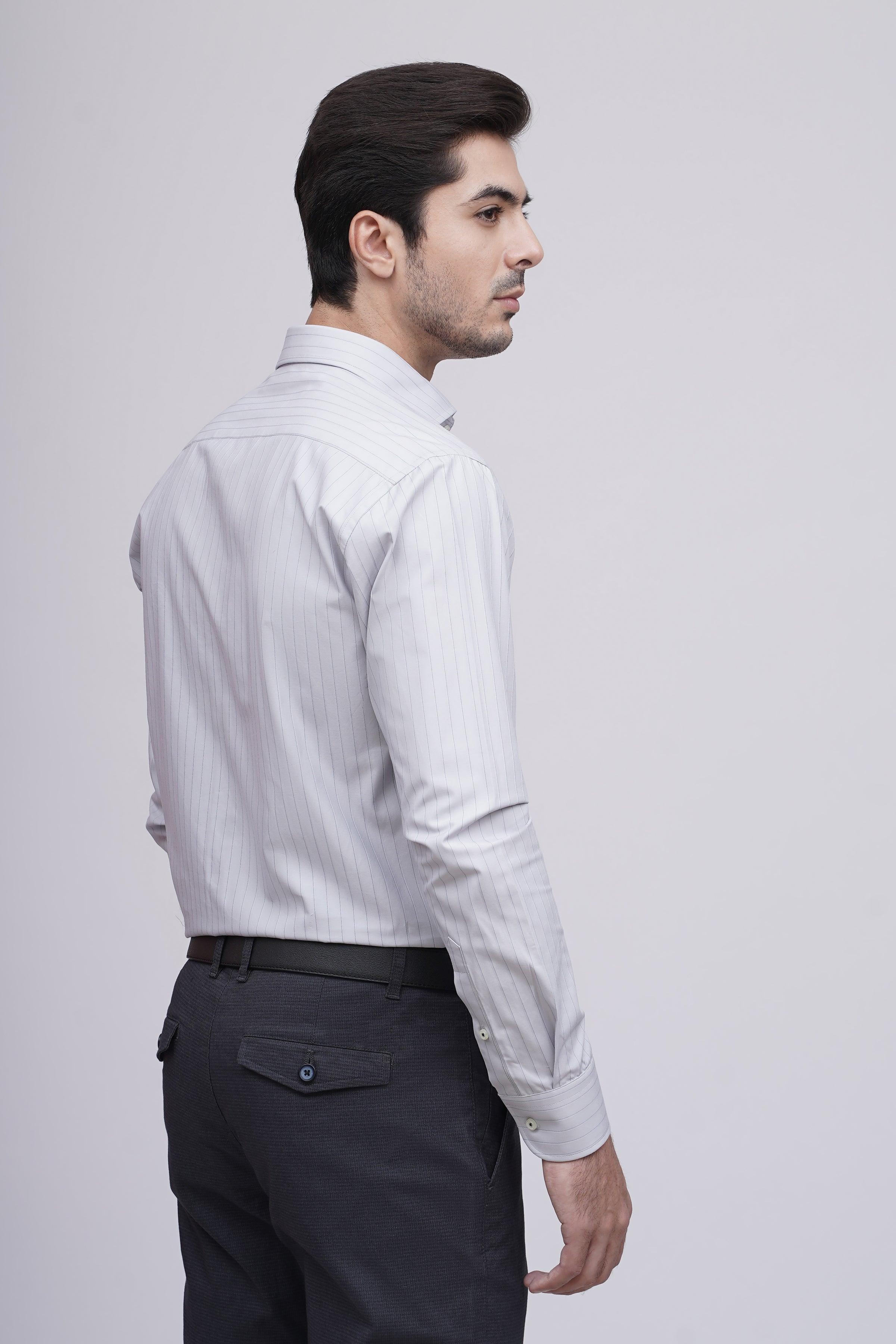 SEMI FORMAL SHIRT  F/S GREY LINE - Image 2