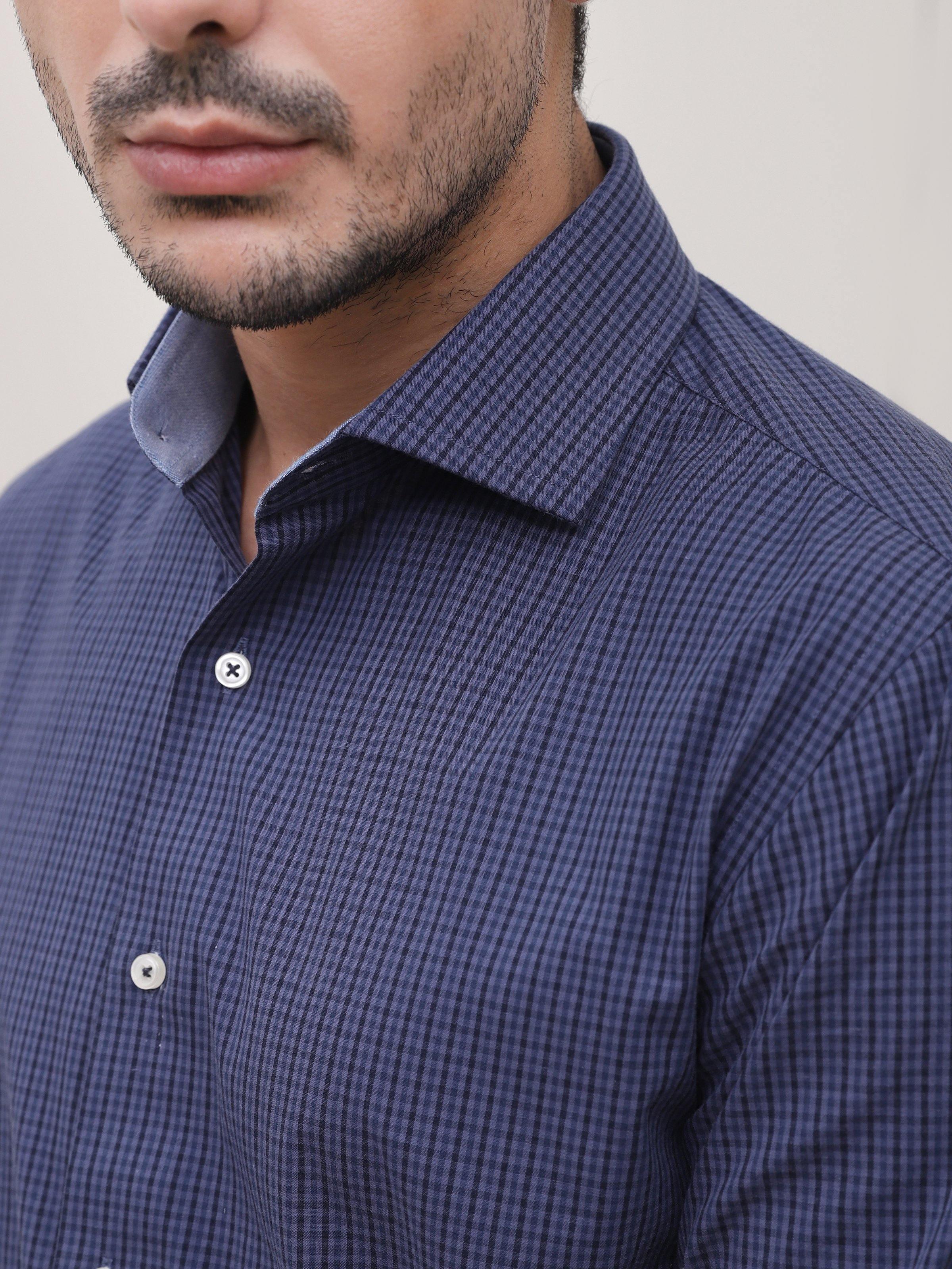 SEMI FORMAL SHIRT FULL SLEEVE BLUISH GREY - Image 2