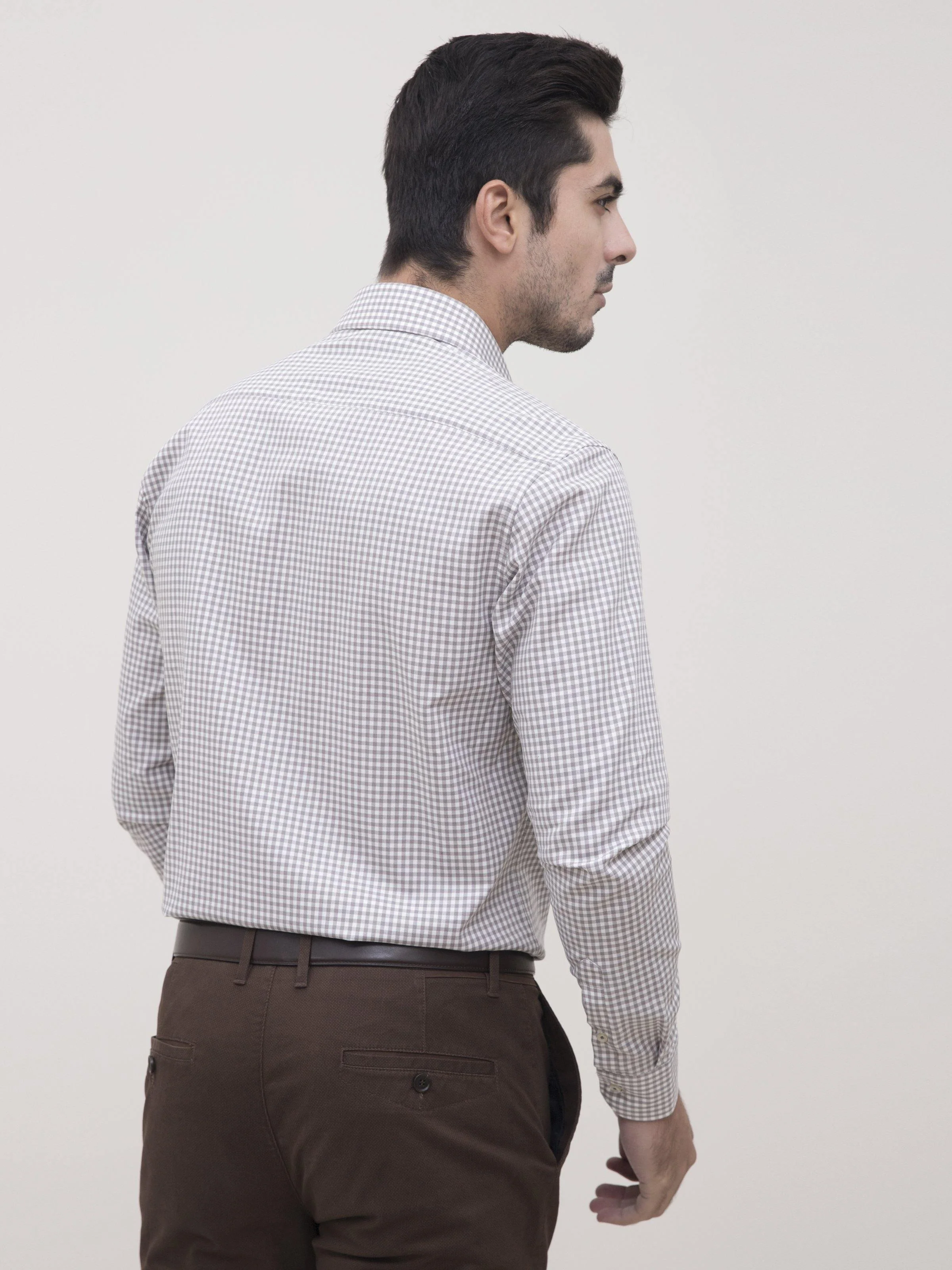 SEMI FORMAL SHIRT FULL SLEEVE LIGHT GREEN - Image 3