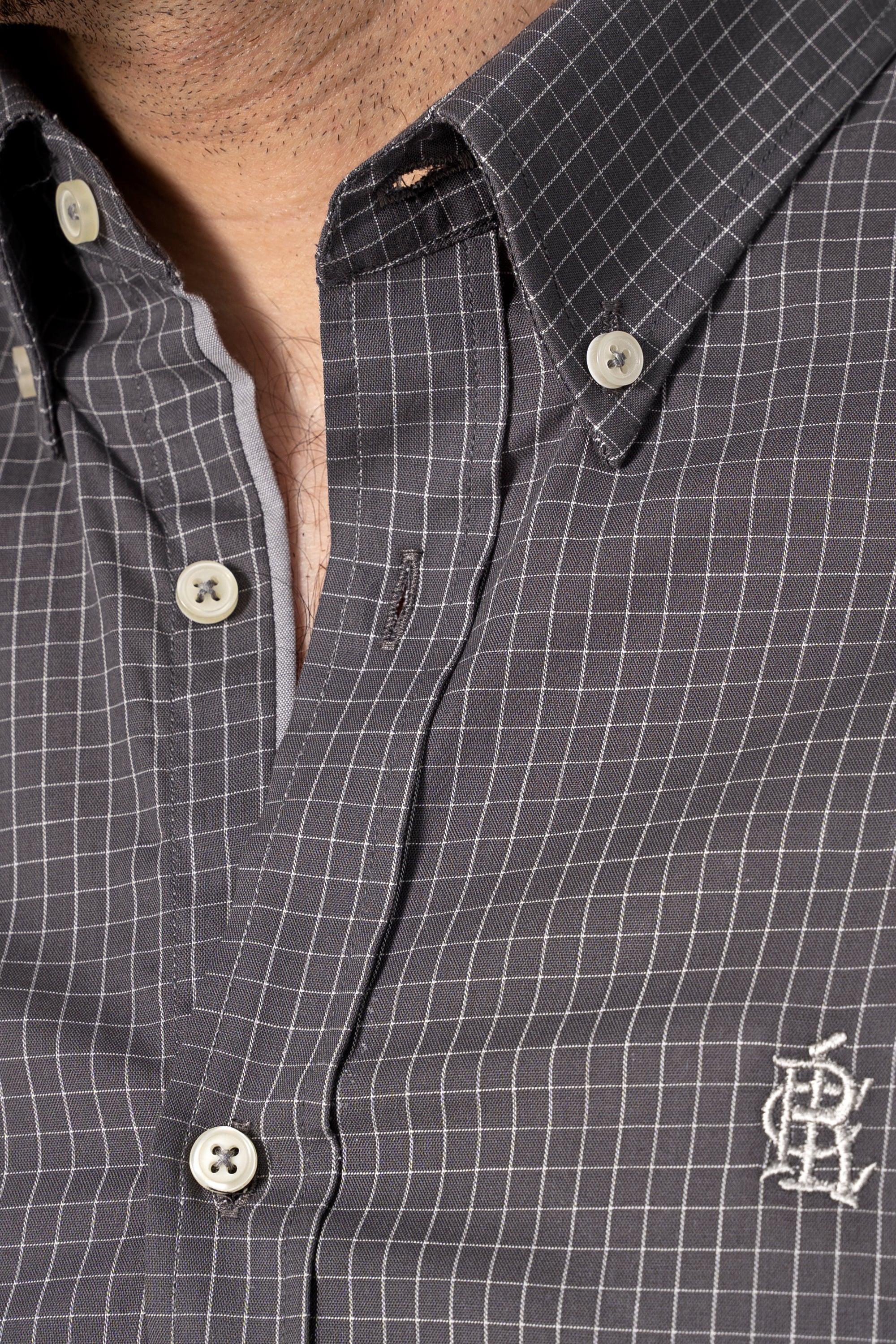 SEMI FORMAL SHIRT GREY CHECK - Image 5