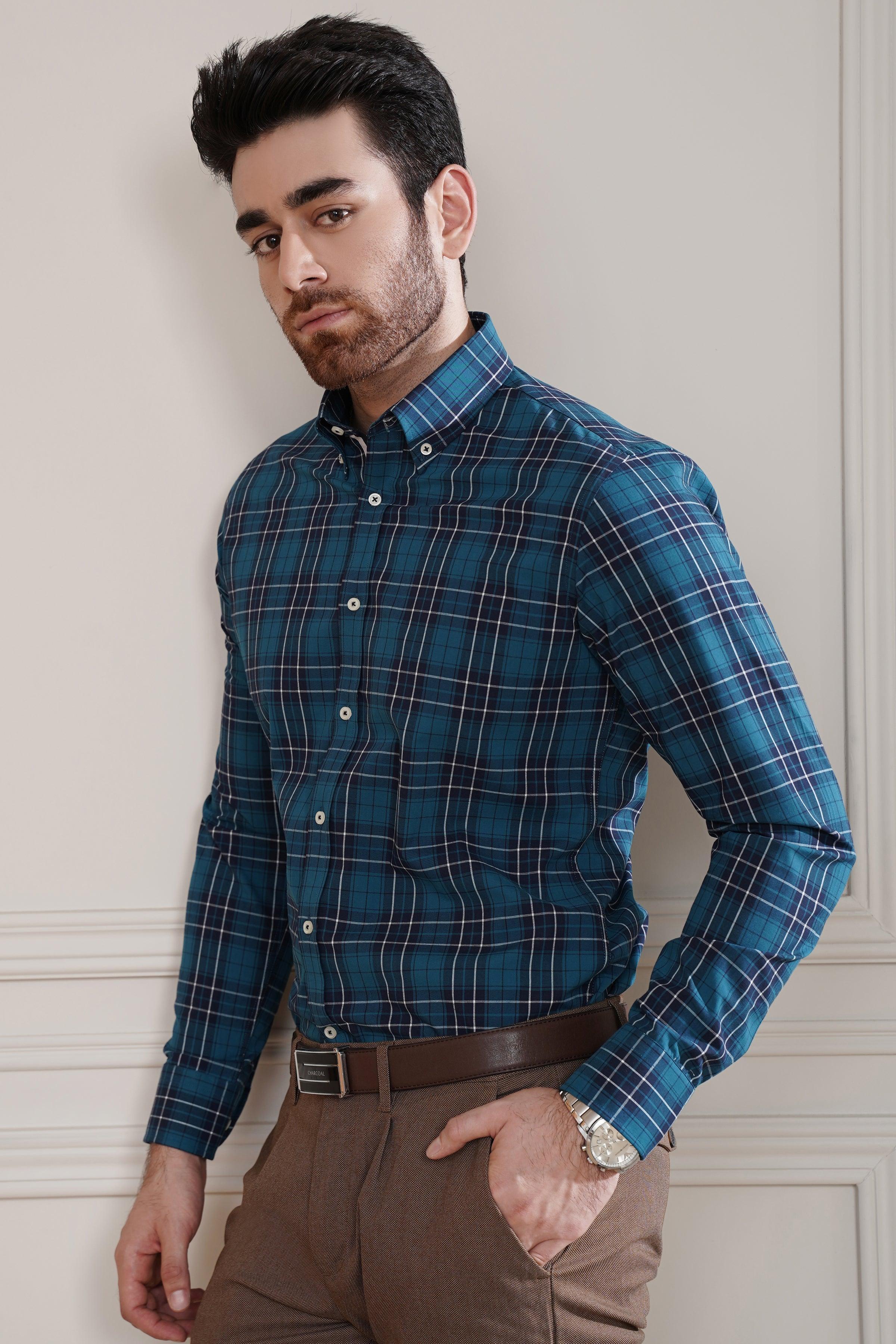 SEMI FORMAL SHIRT PACIFIC BLUE - Image 2