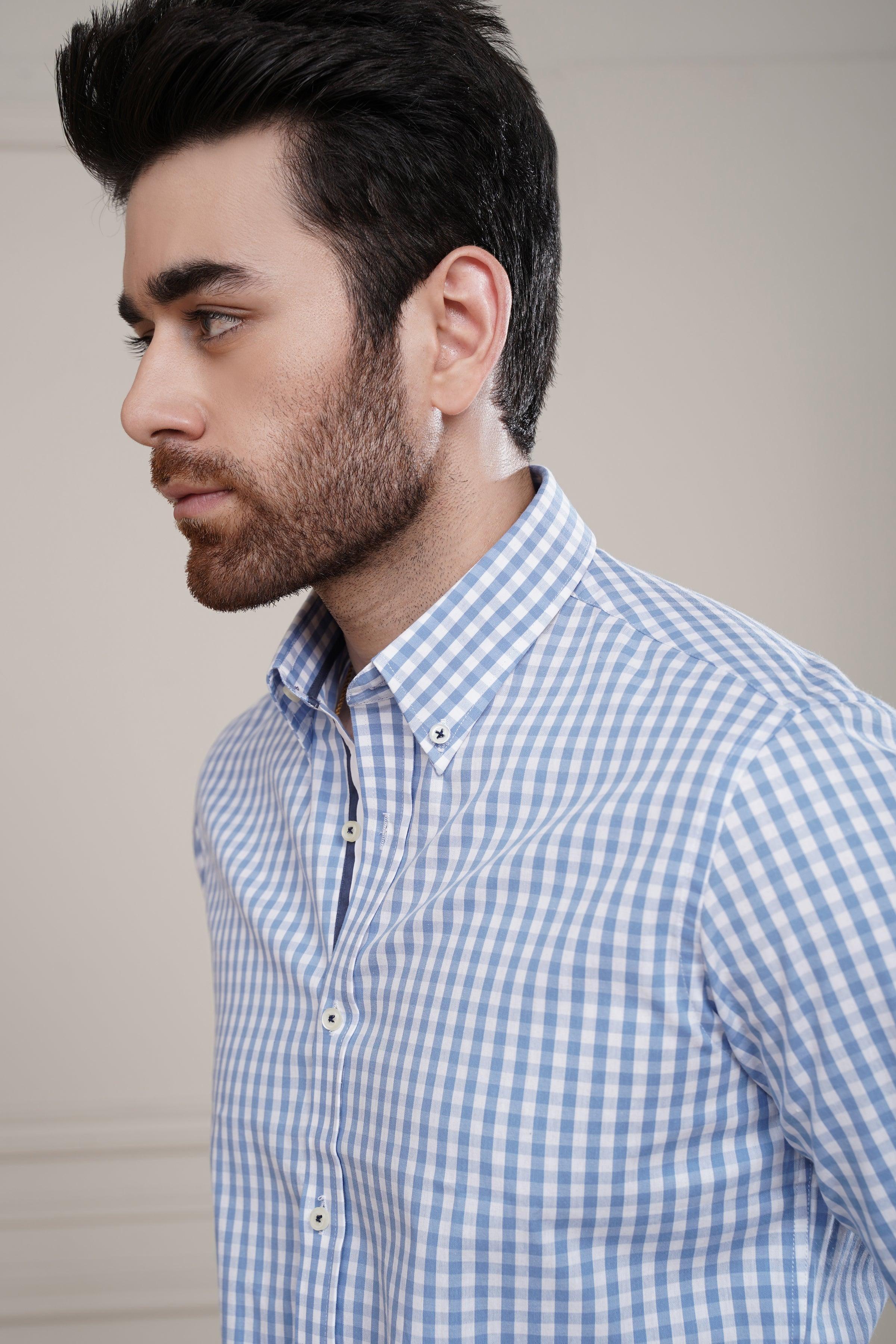 SEMI FORMAL SHIRT SKY WHITE LINE - Image 4