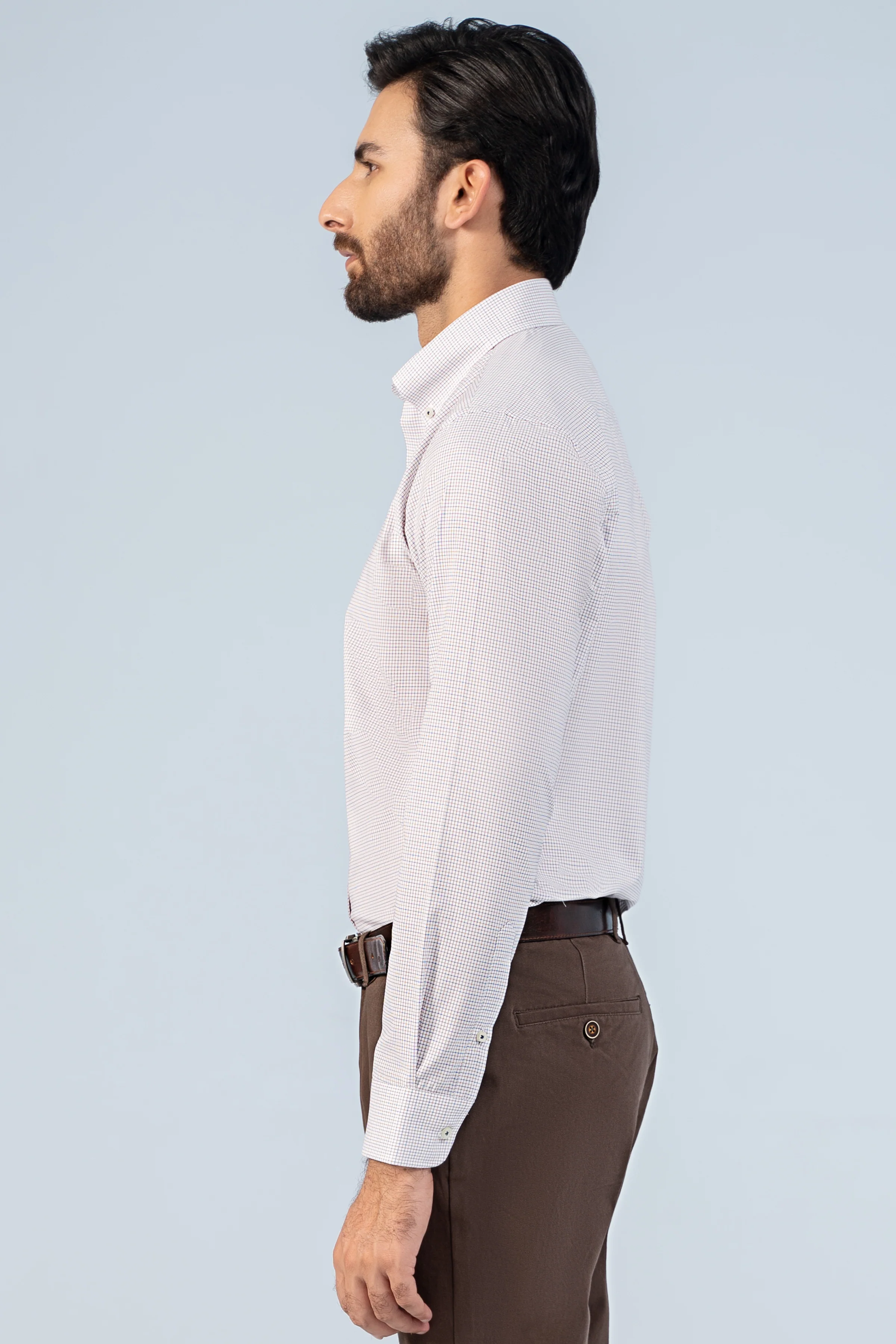 SEMI FORMAL SHIRTS OFF WHITE CHECK - Image 3