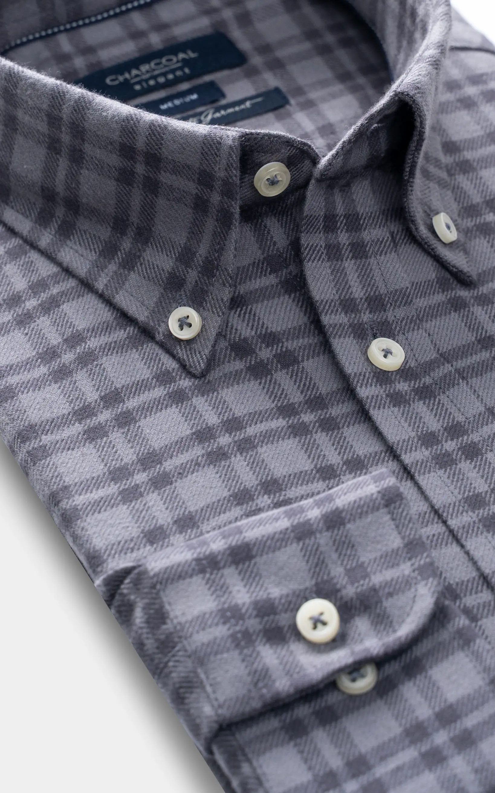 SEMI FORMAL SMART FIT SHIRT GREY CHECK - Image 2