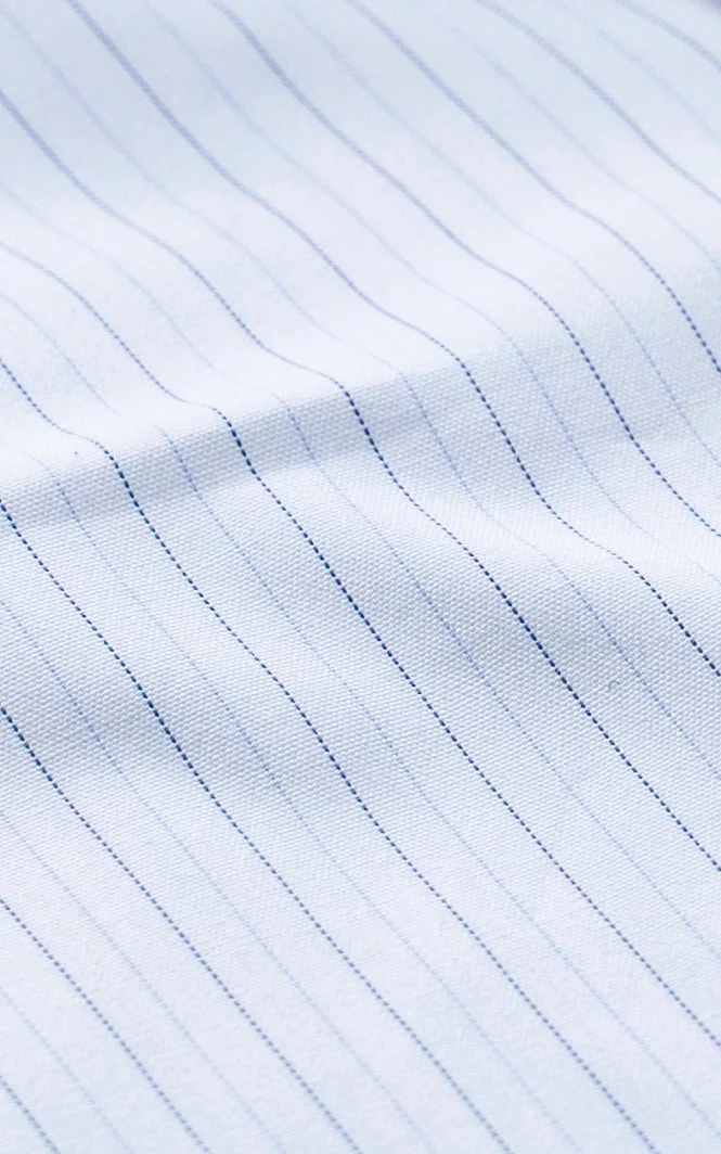 SEMI FORMAL SMART FIT STRIPED SHIRT WHITE BLUE - Image 3