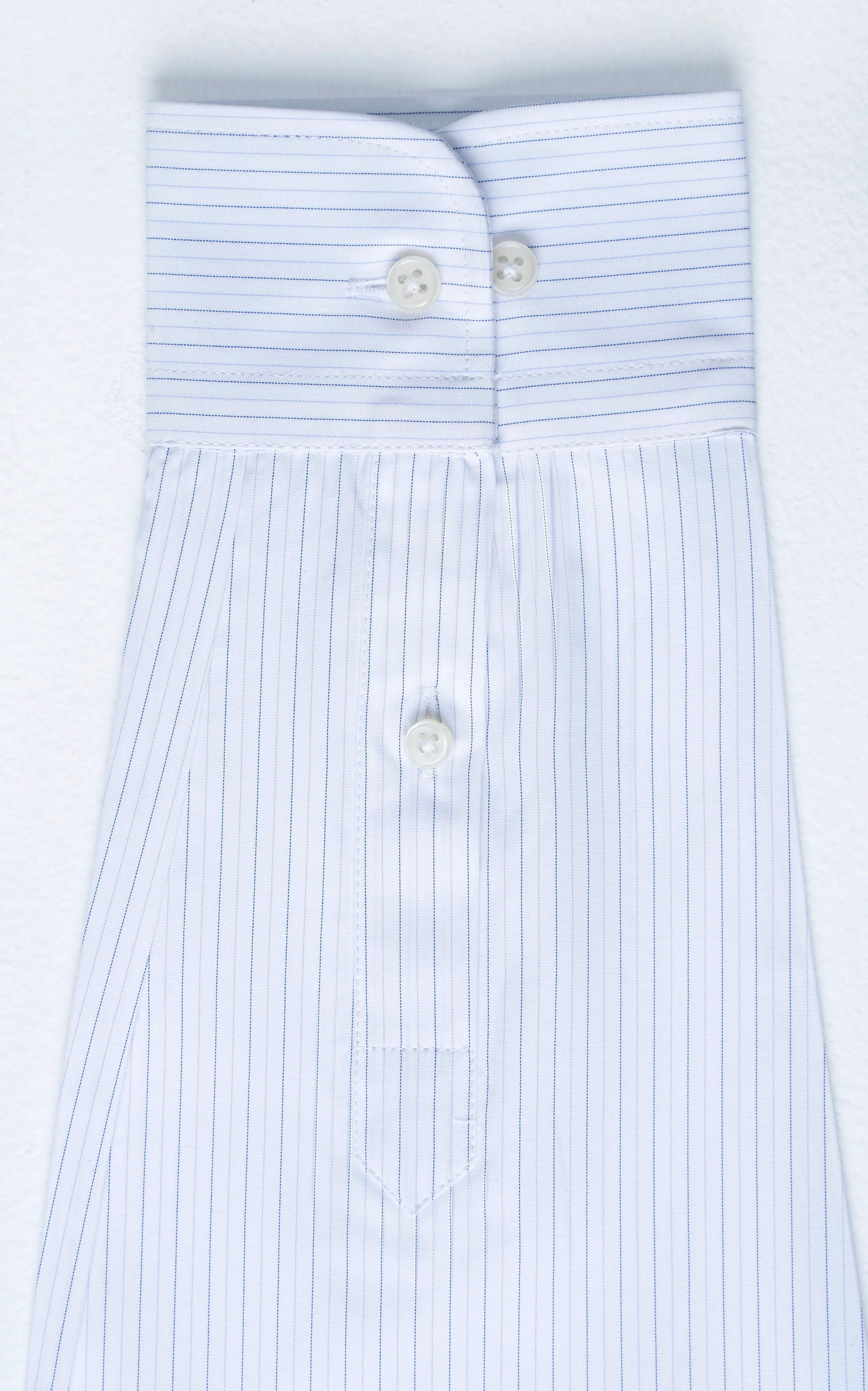 SEMI FORMAL SMART FIT STRIPED SHIRT WHITE BLUE - Image 4