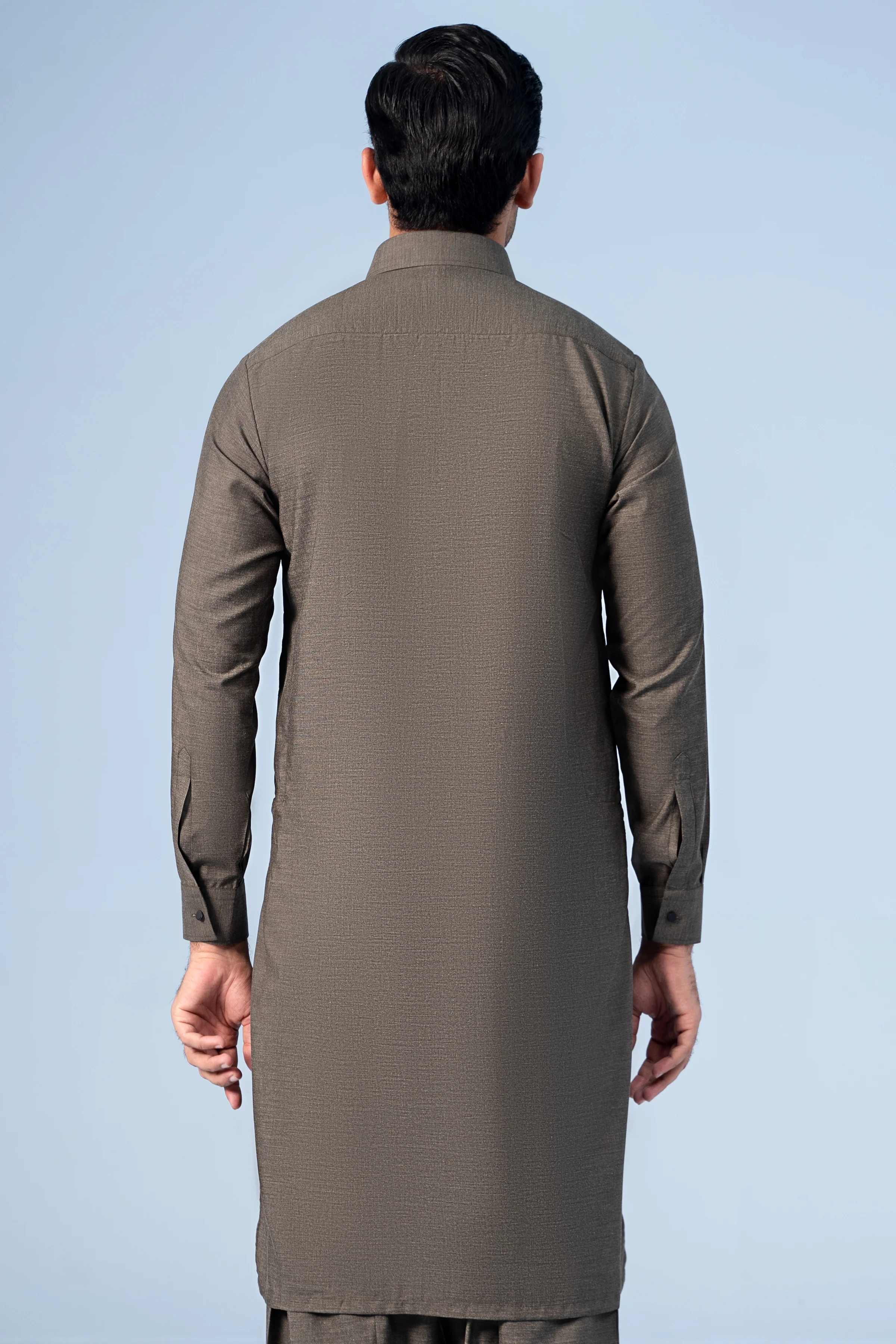 SHALWAR KAMEEZ DARK OLIVE - Image 4