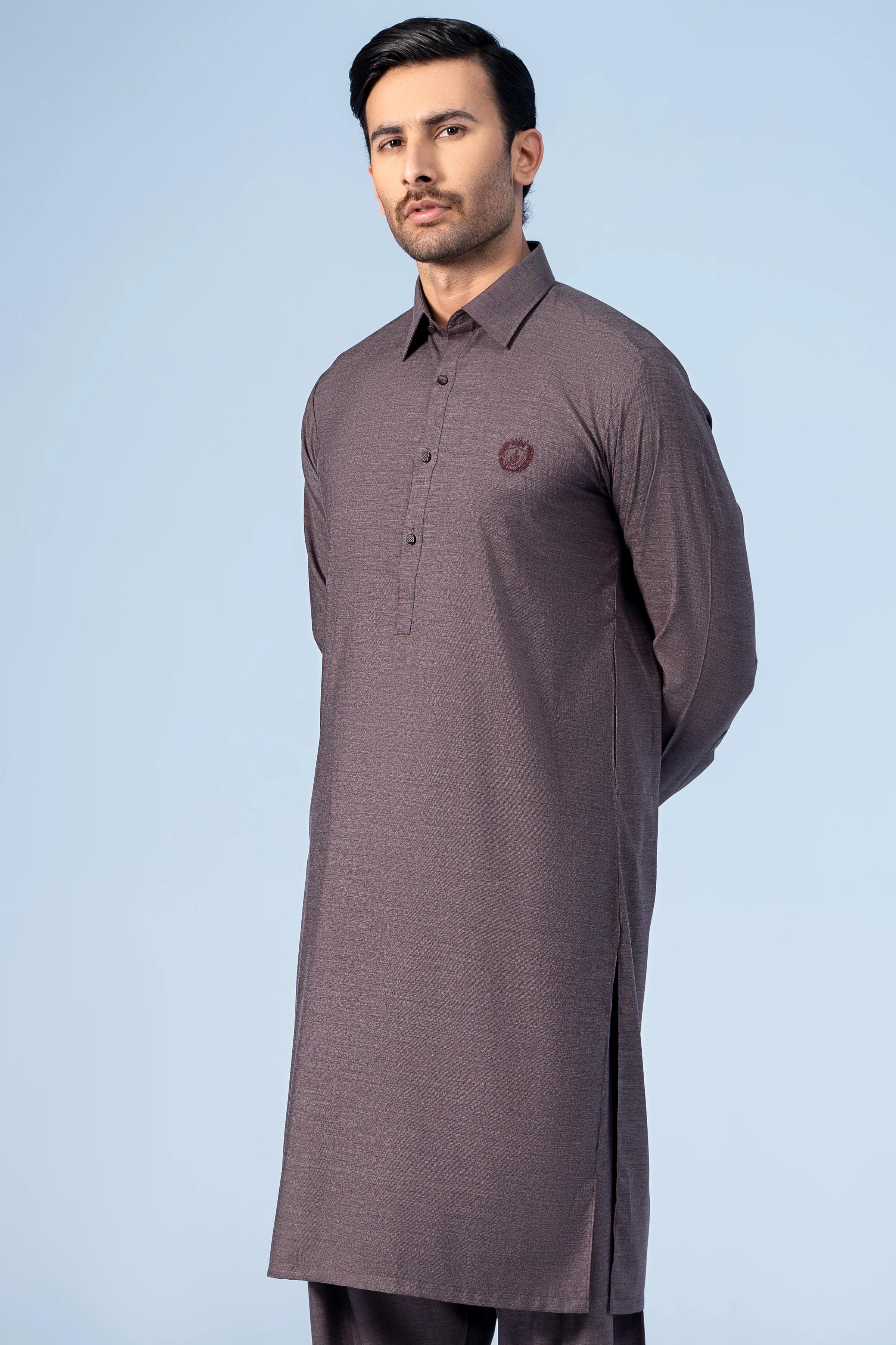SHALWAR KAMEEZ DARK PLUM - Image 2