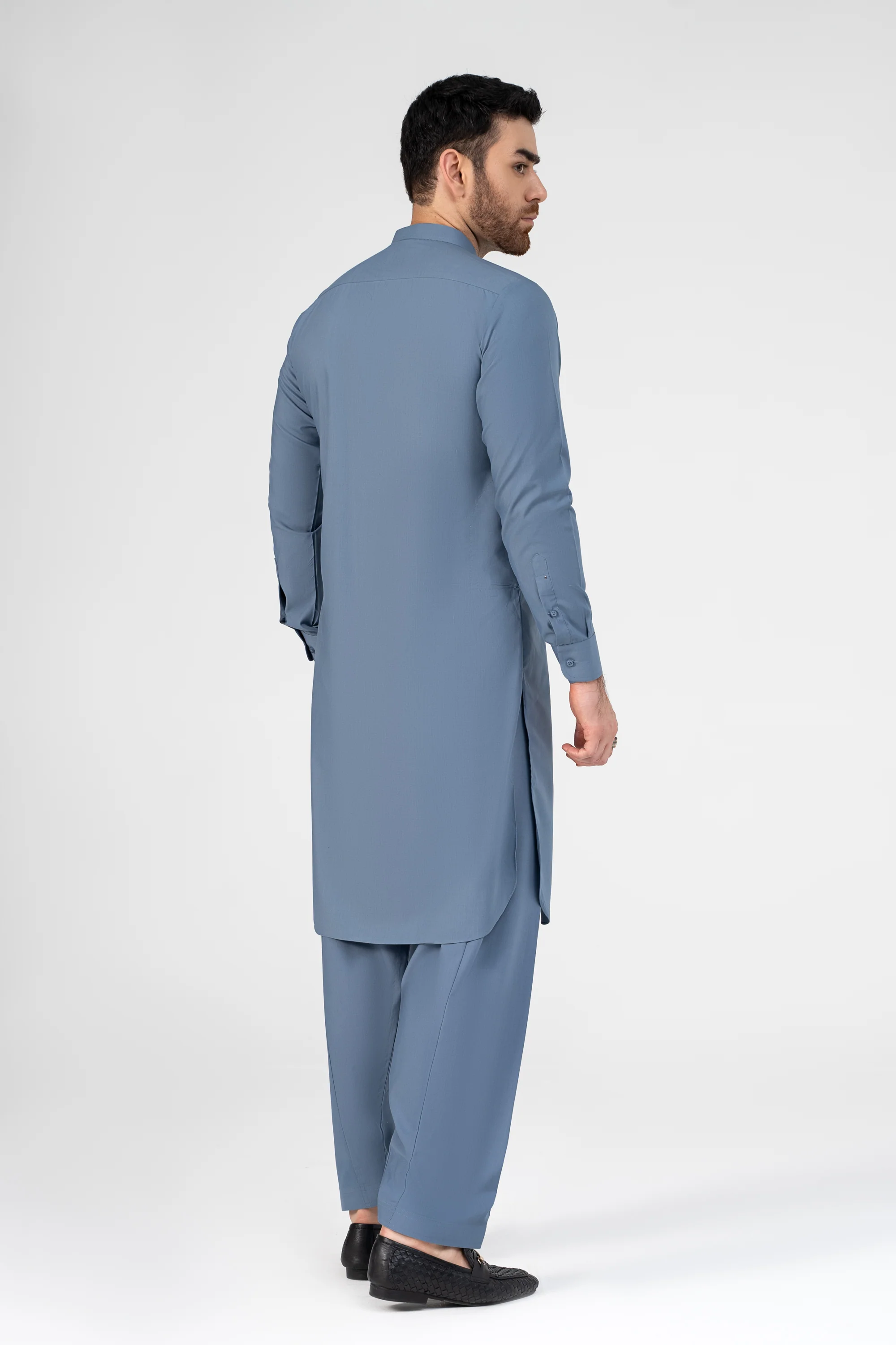 PREMIUM WASH AND WEAR KAMEEZ SHALWAR LIGHT BLUE - Image 3