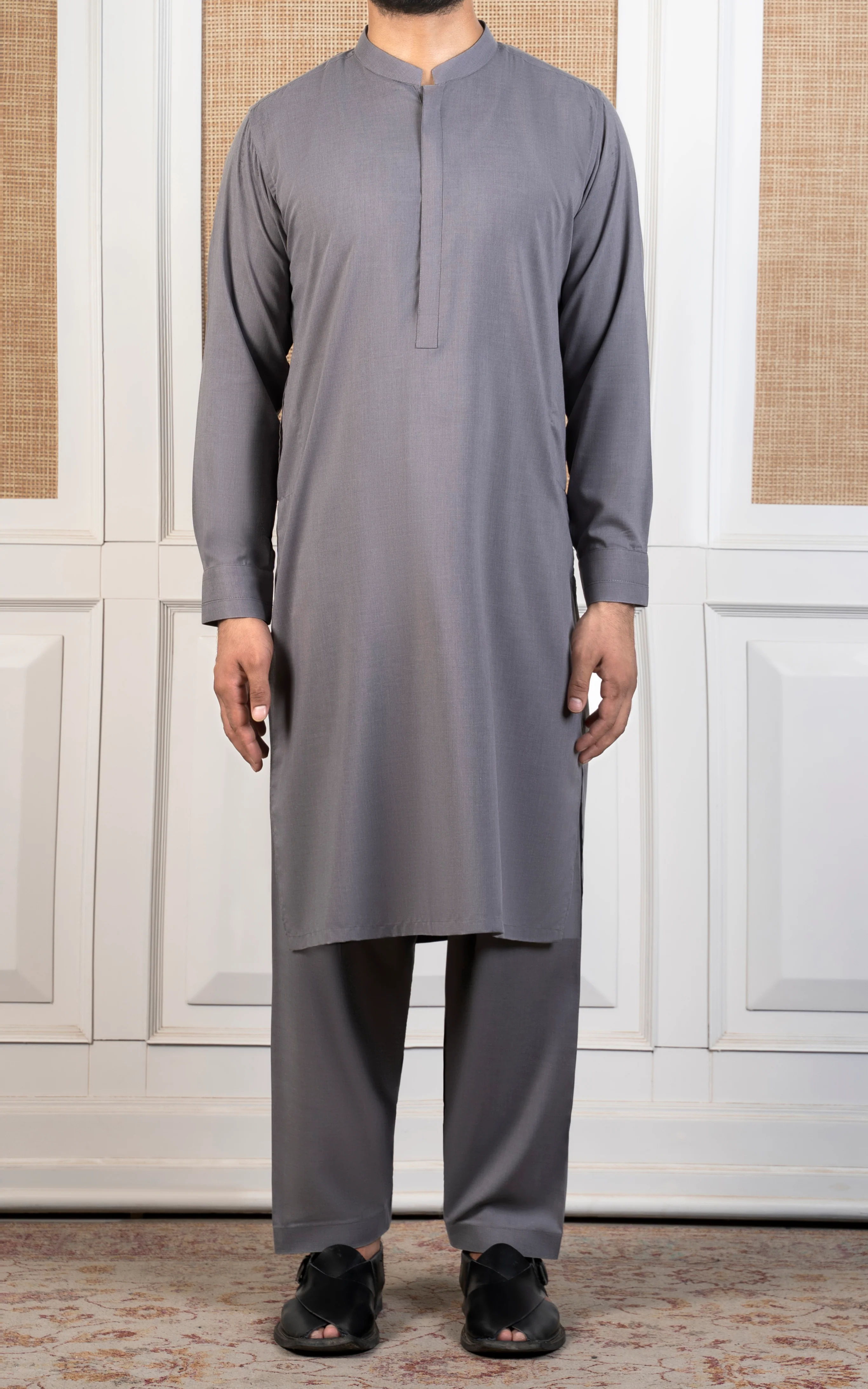 BLENDED KAMEEZ SHALWAR - CLASSIC COLLECTION  LIGHT GREY