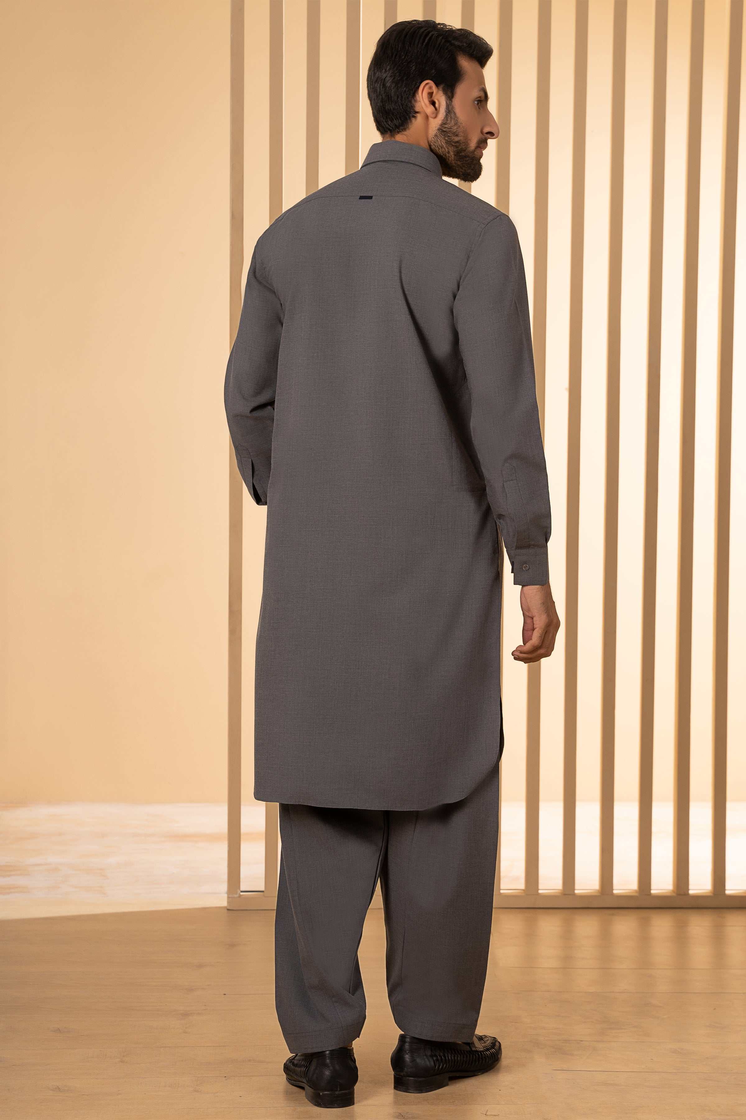 SHALWAR KAMEEZ LIGHT GREY MELANGE - Image 2