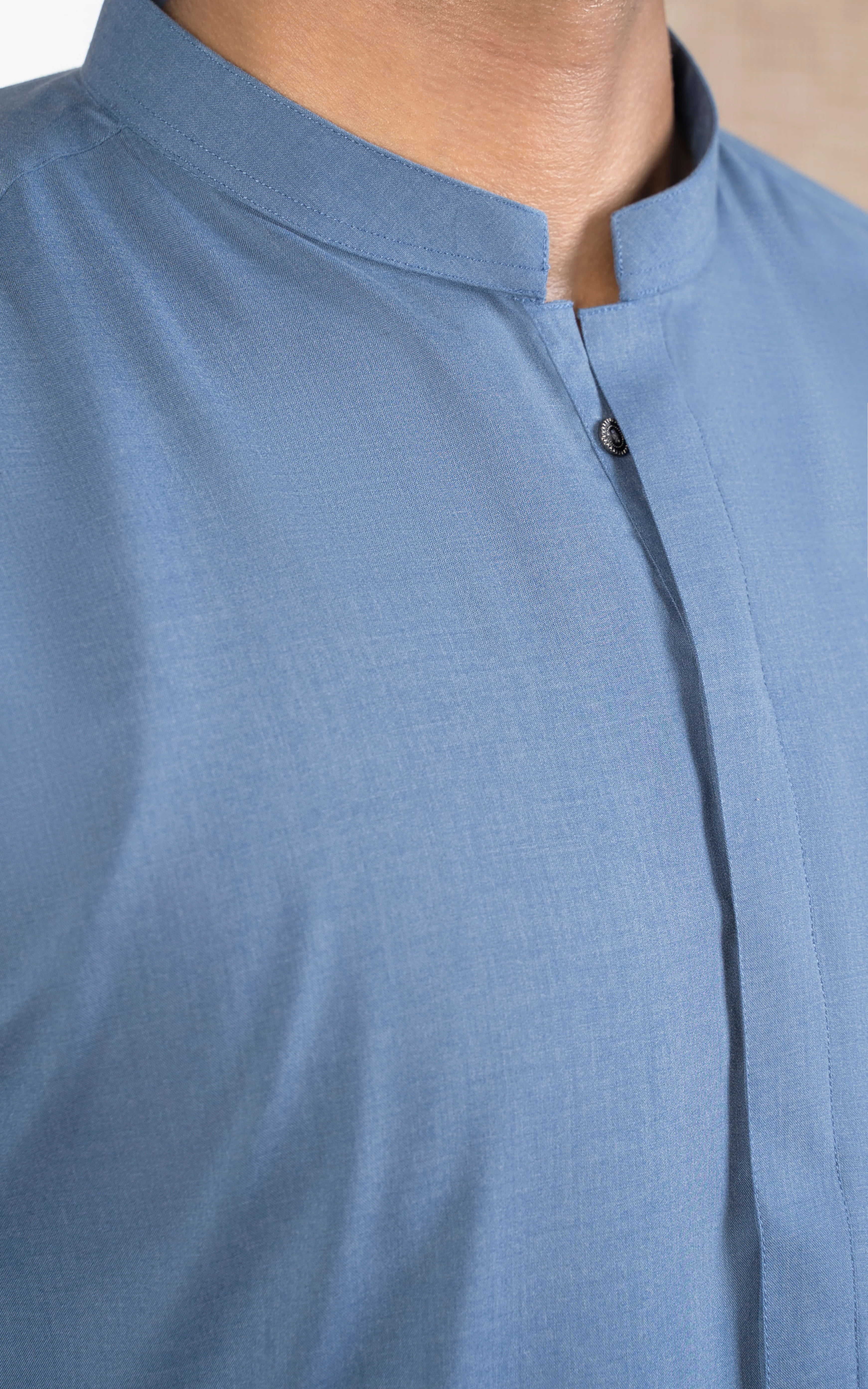 BLENDED KAMEEZ SHALWAR - CLASSIC COLLECTION  MID BLUE - Image 3