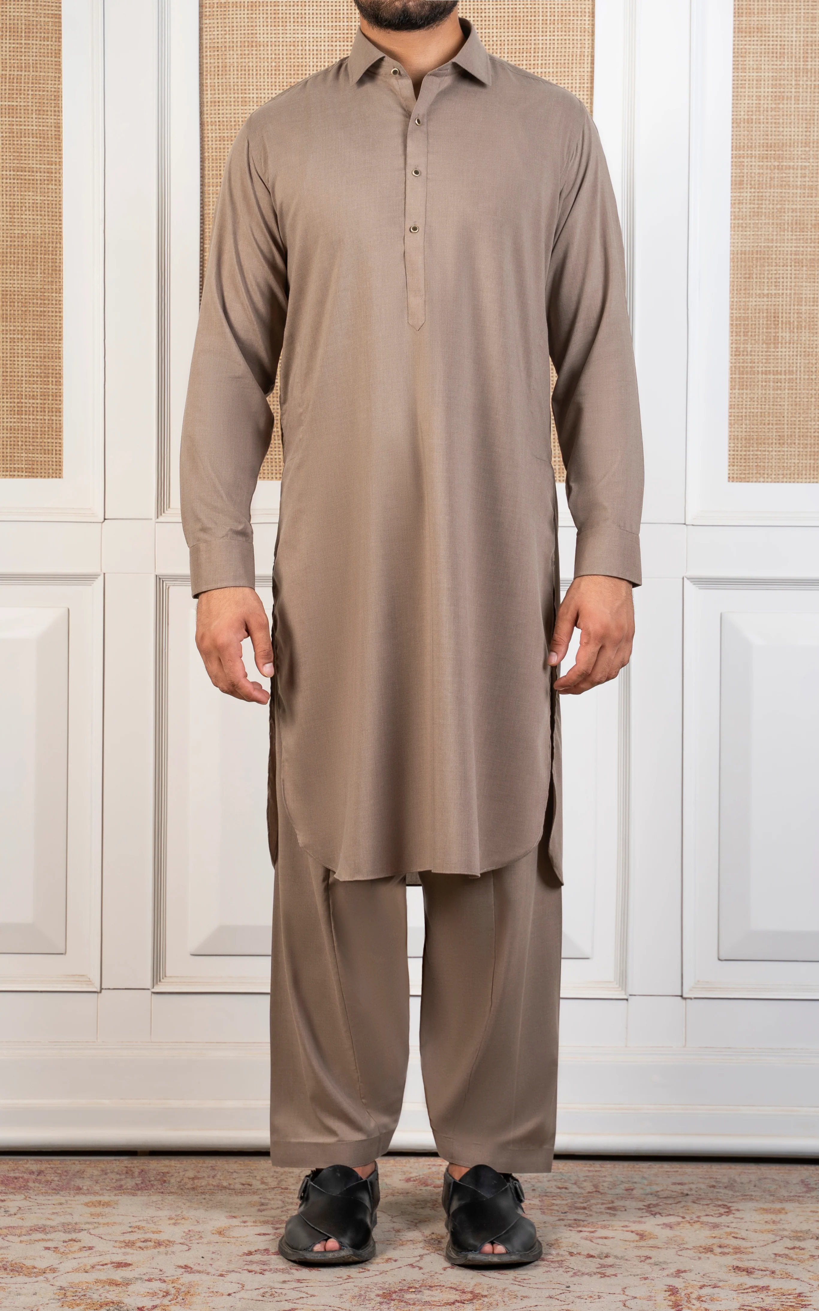 BLENDED KAMEEZ SHALWAR - CLASSIC COLLECTION  MID BROWN