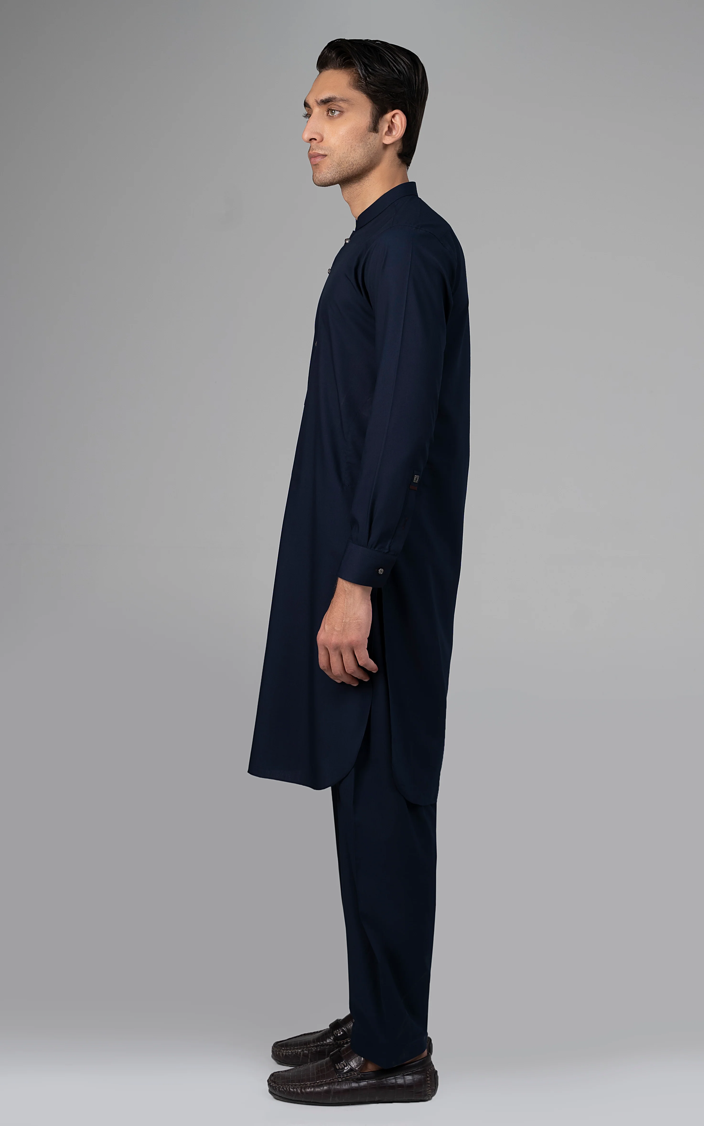 TEXTURED BLENDED WASH & WEAR - SIGNATURE COLLECTION NAVY - Image 3