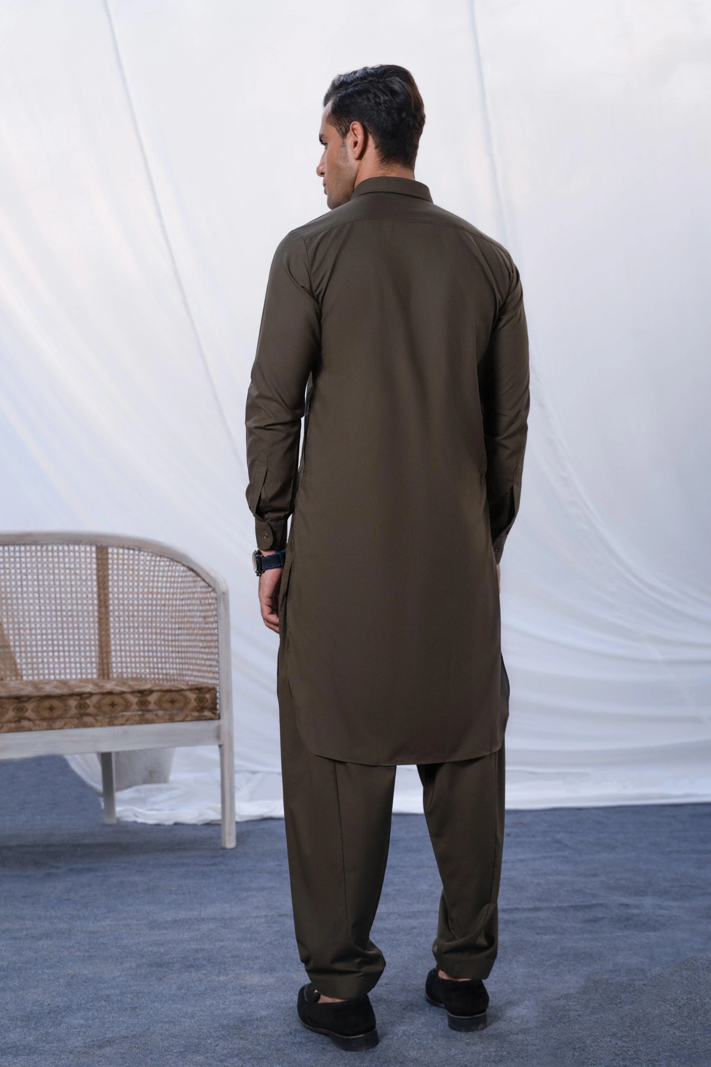SHALWAR KAMEEZ OLIVE - Image 3