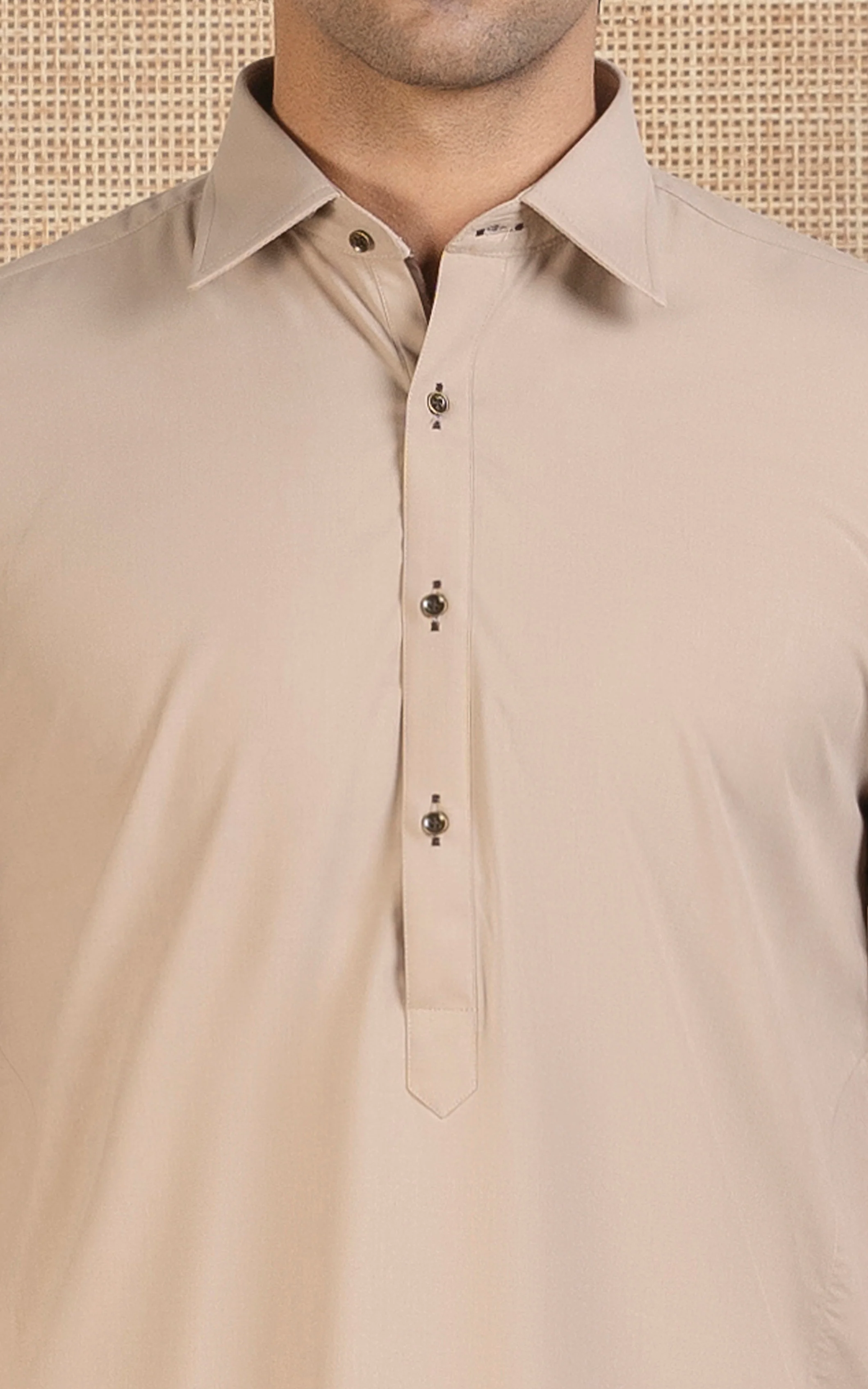 BLENDED KAMEEZ SHALWAR - SIGNATURE COLLECTION  BEIGE - Image 3