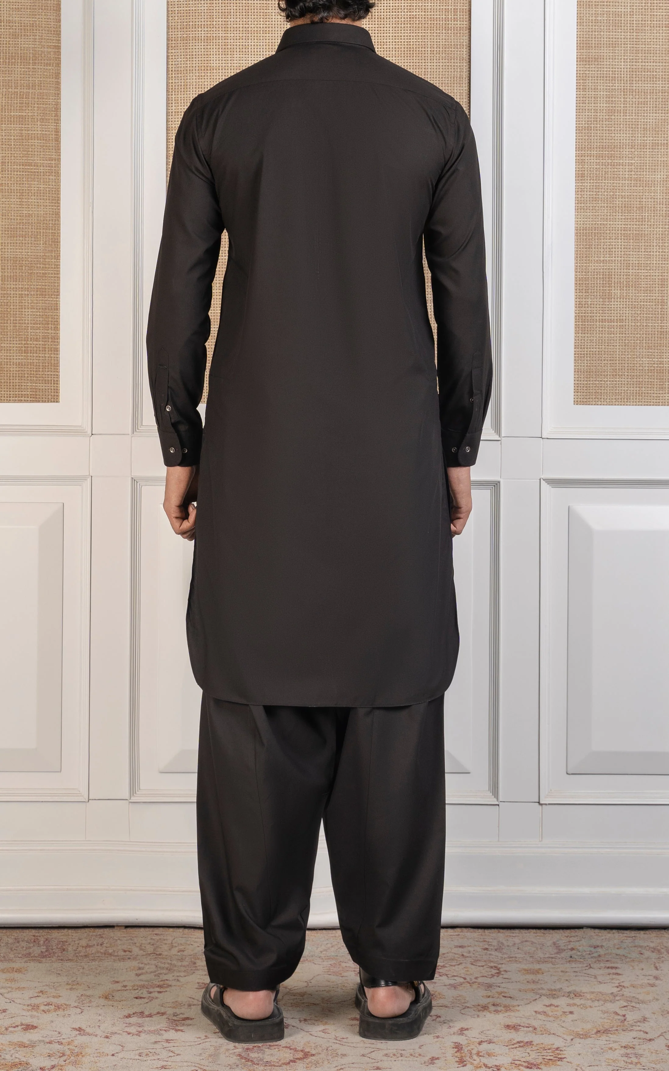 BLENDED KAMEEZ SHALWAR - SIGNATURE COLLECTION  BLACK - Image 15