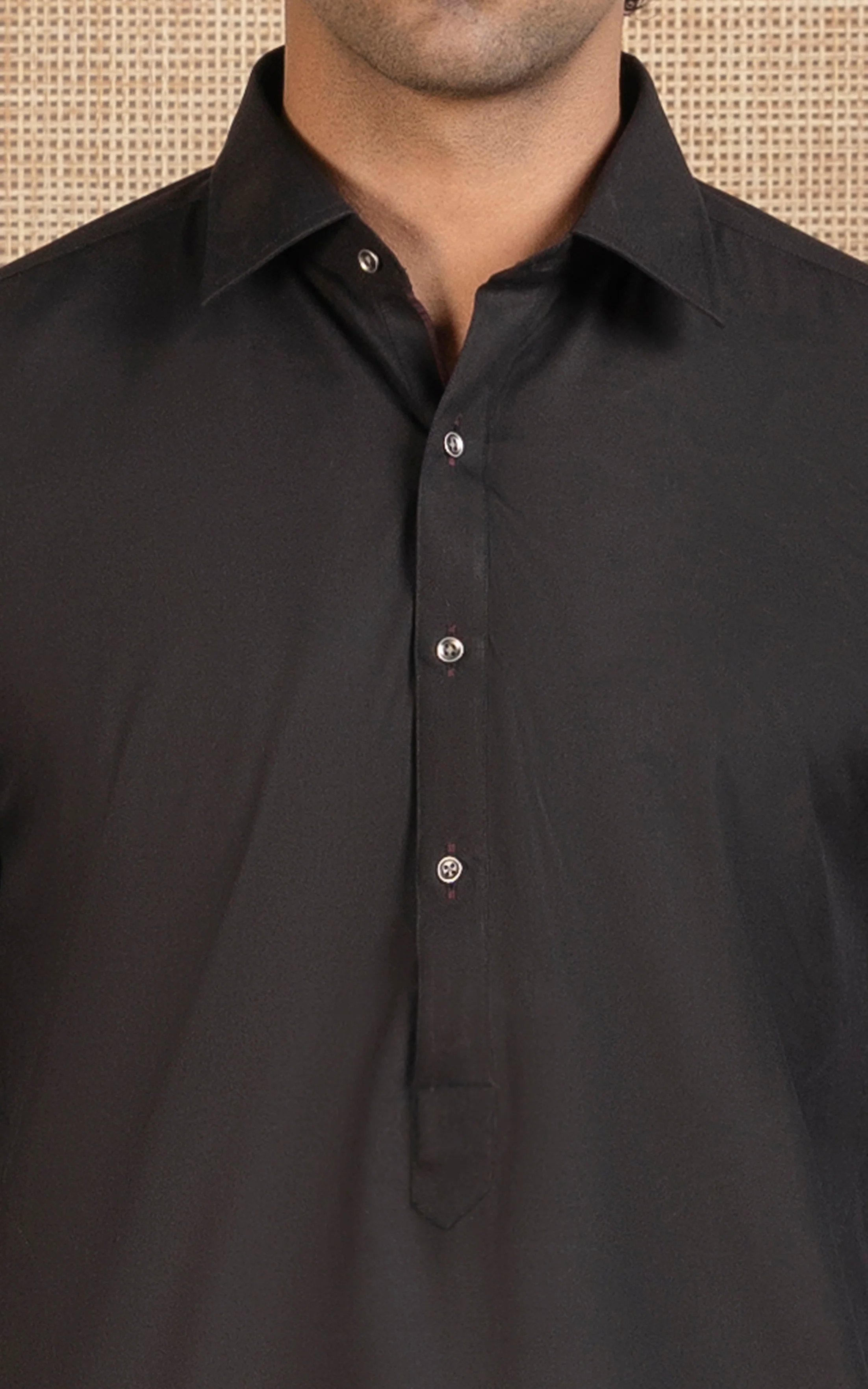 BLENDED KAMEEZ SHALWAR - SIGNATURE COLLECTION  BLACK - Image 2