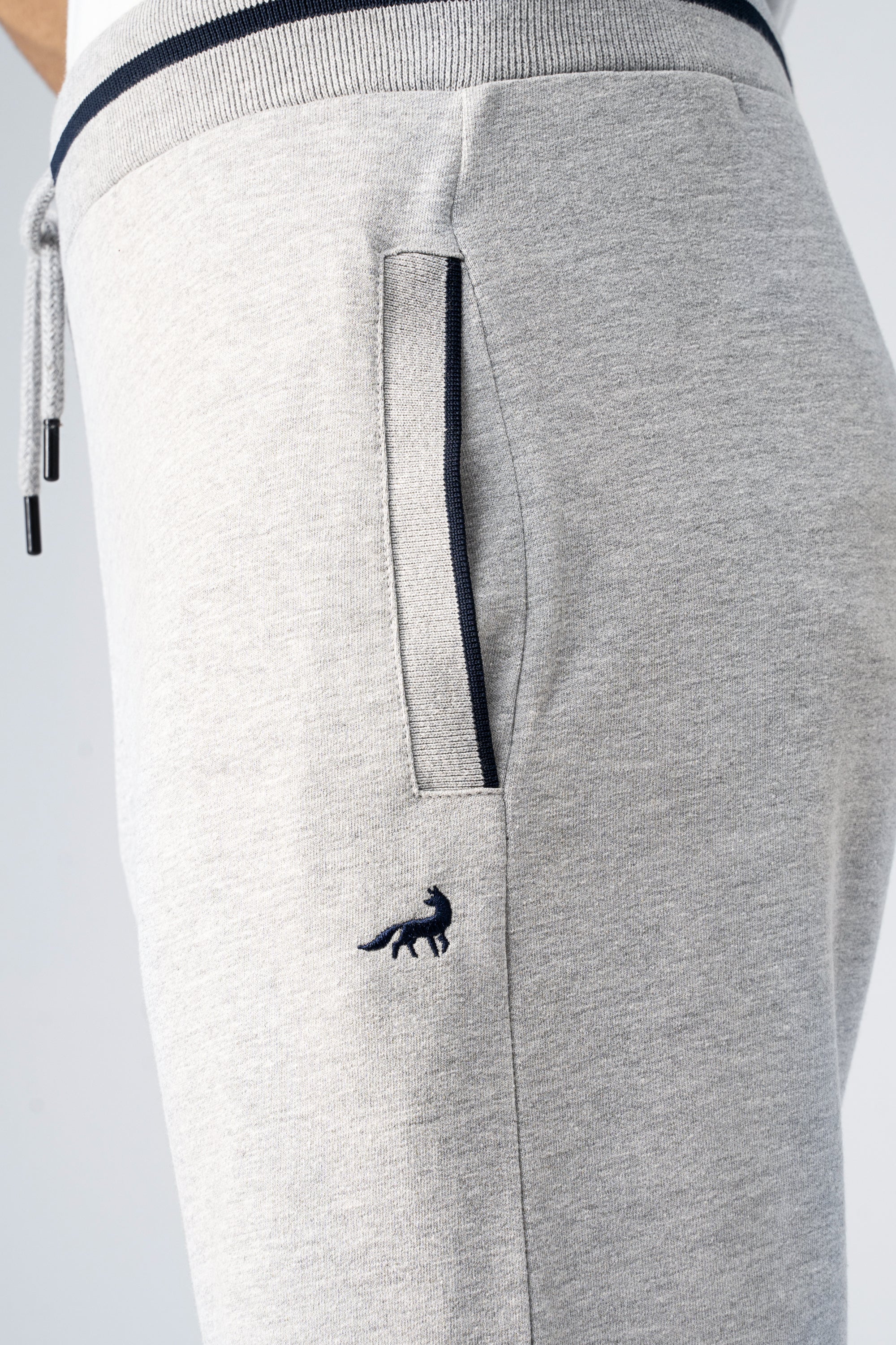 SIGNATURE TIPPING JOGGER TROUSER GREY MELANGE - Image 5