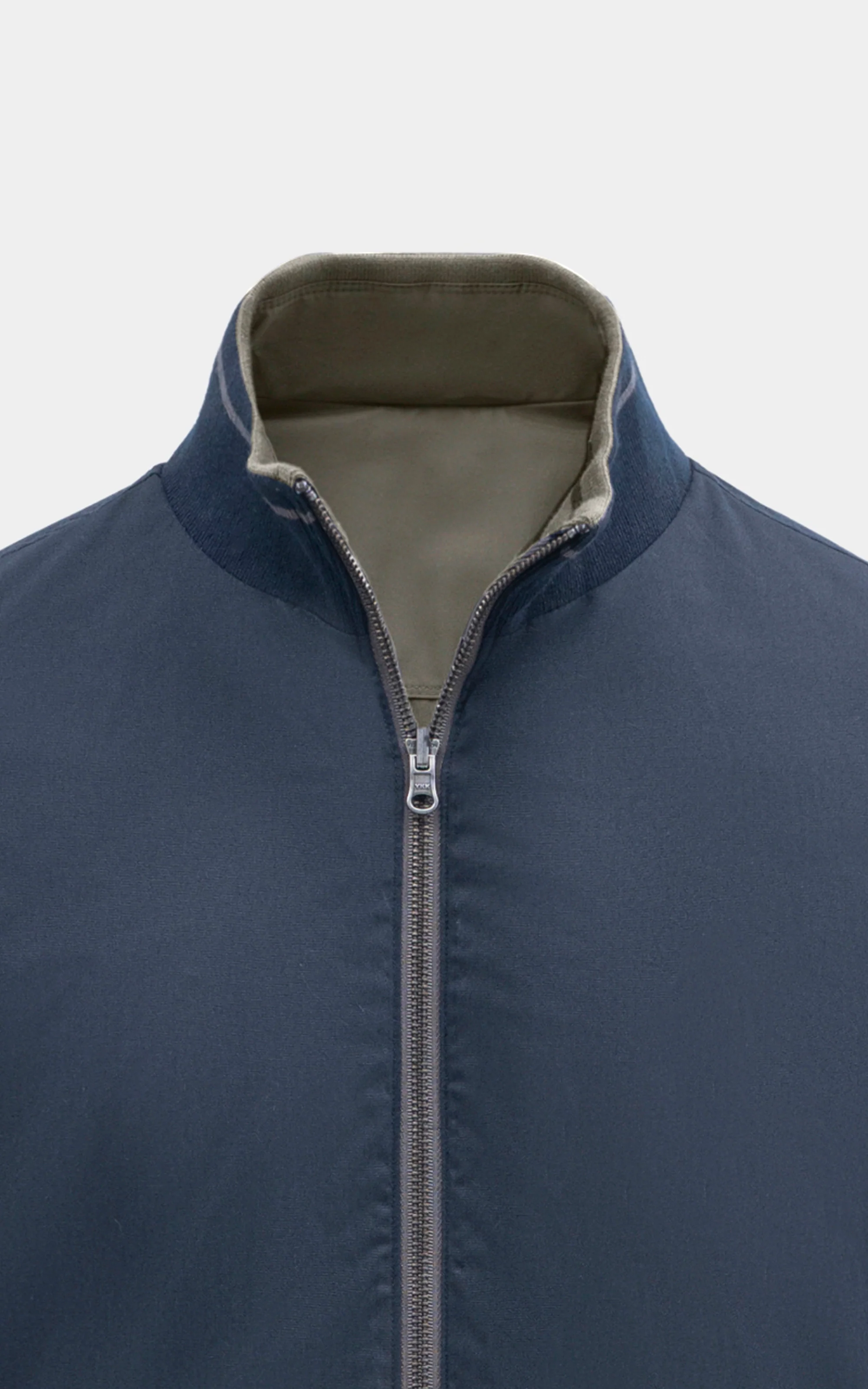 SLIM FIT FULLSLEEVE REVERSIBLE  JACKET NAVY OLIVE - Image 4
