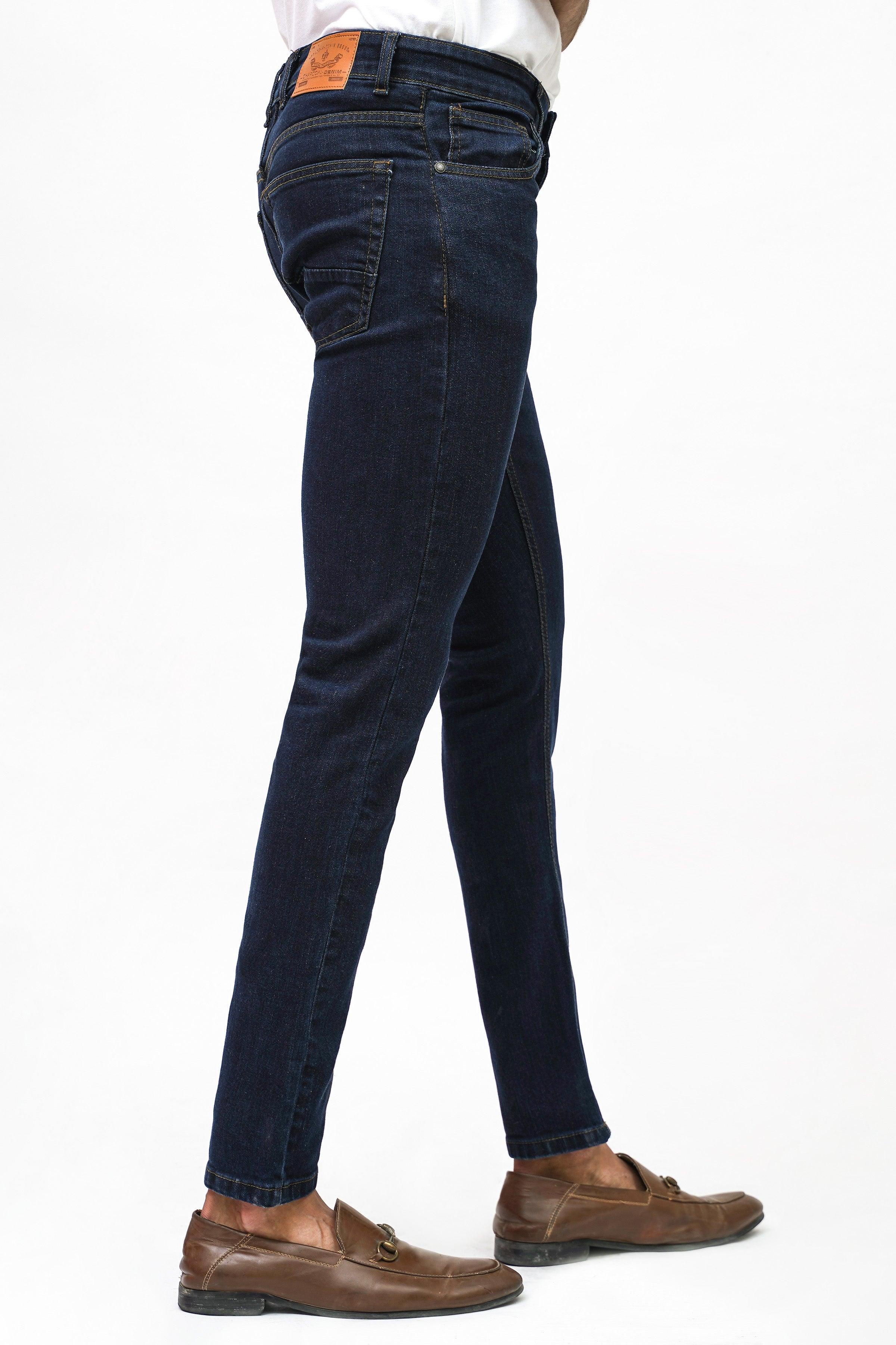 SLIM FIT DARK BLUE JEANS - Image 3