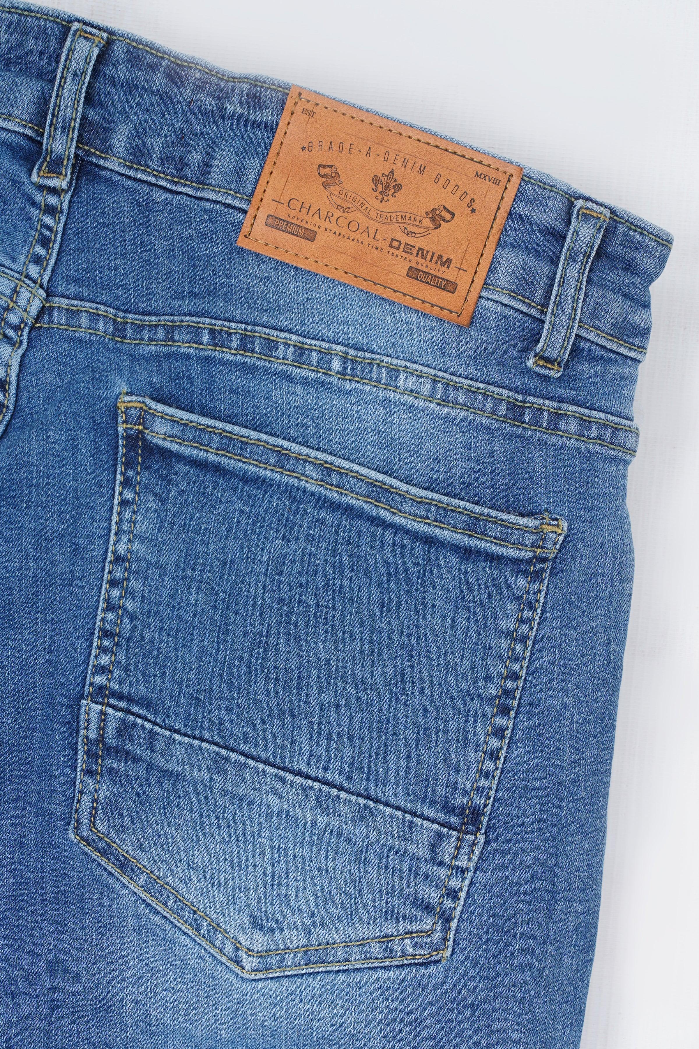 SKINNY LEG JEANS MID BLUE - Image 3