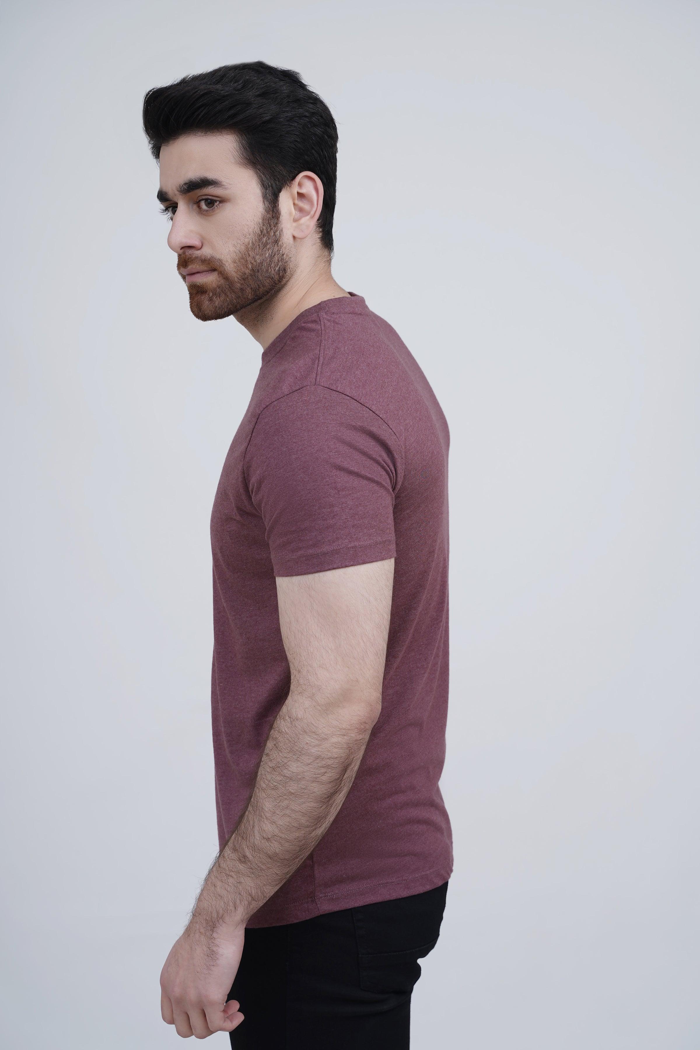 SLEEPWEAR T SHIRT MAROON MELANGE - Image 2