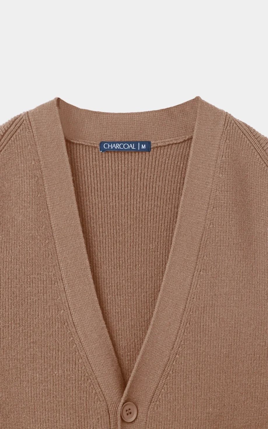 Sleeveless Cardigan Sweater camel - Image 2