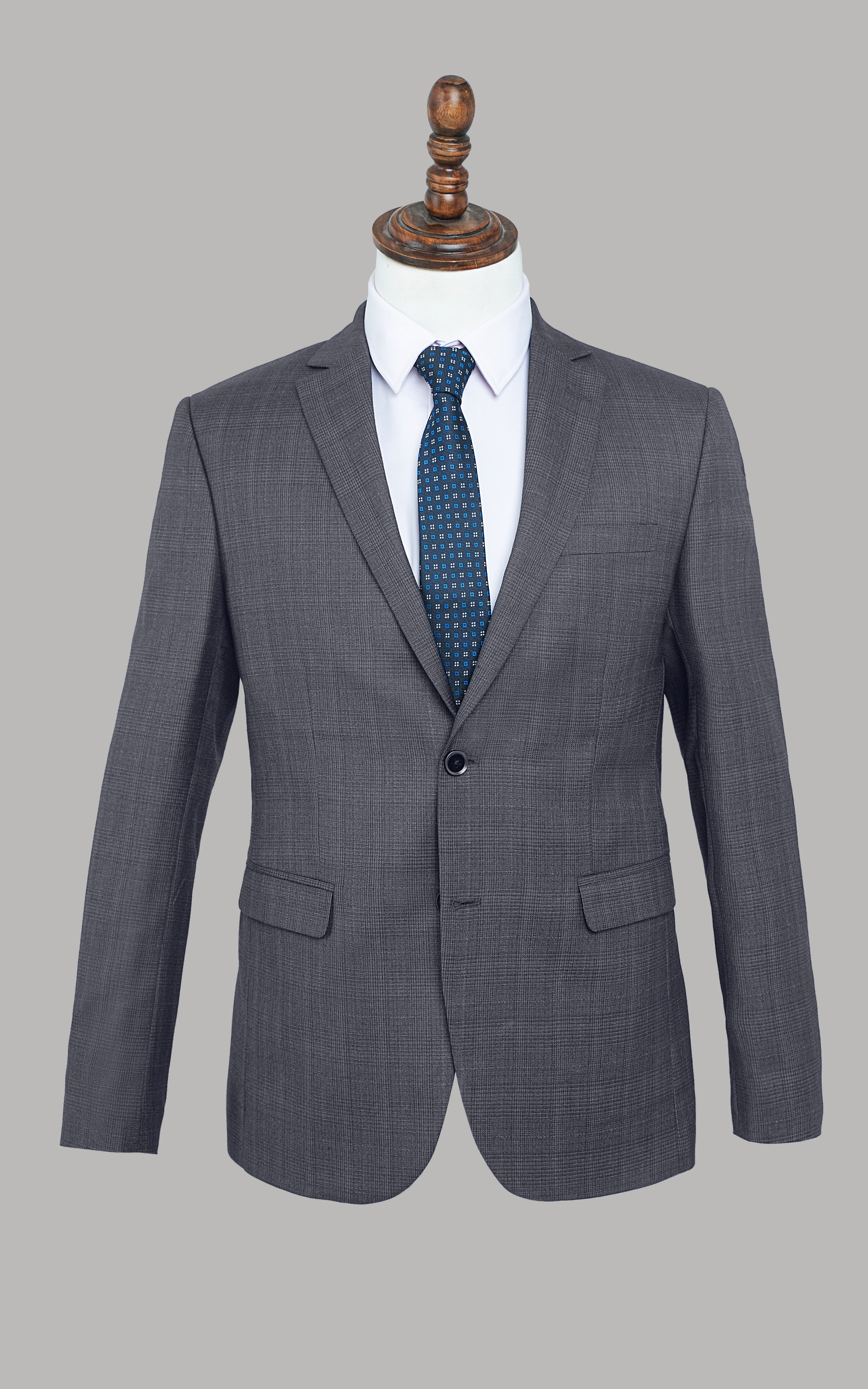 SLIM FIT 2 PIECE SUIT CHARCOAL - Image 2