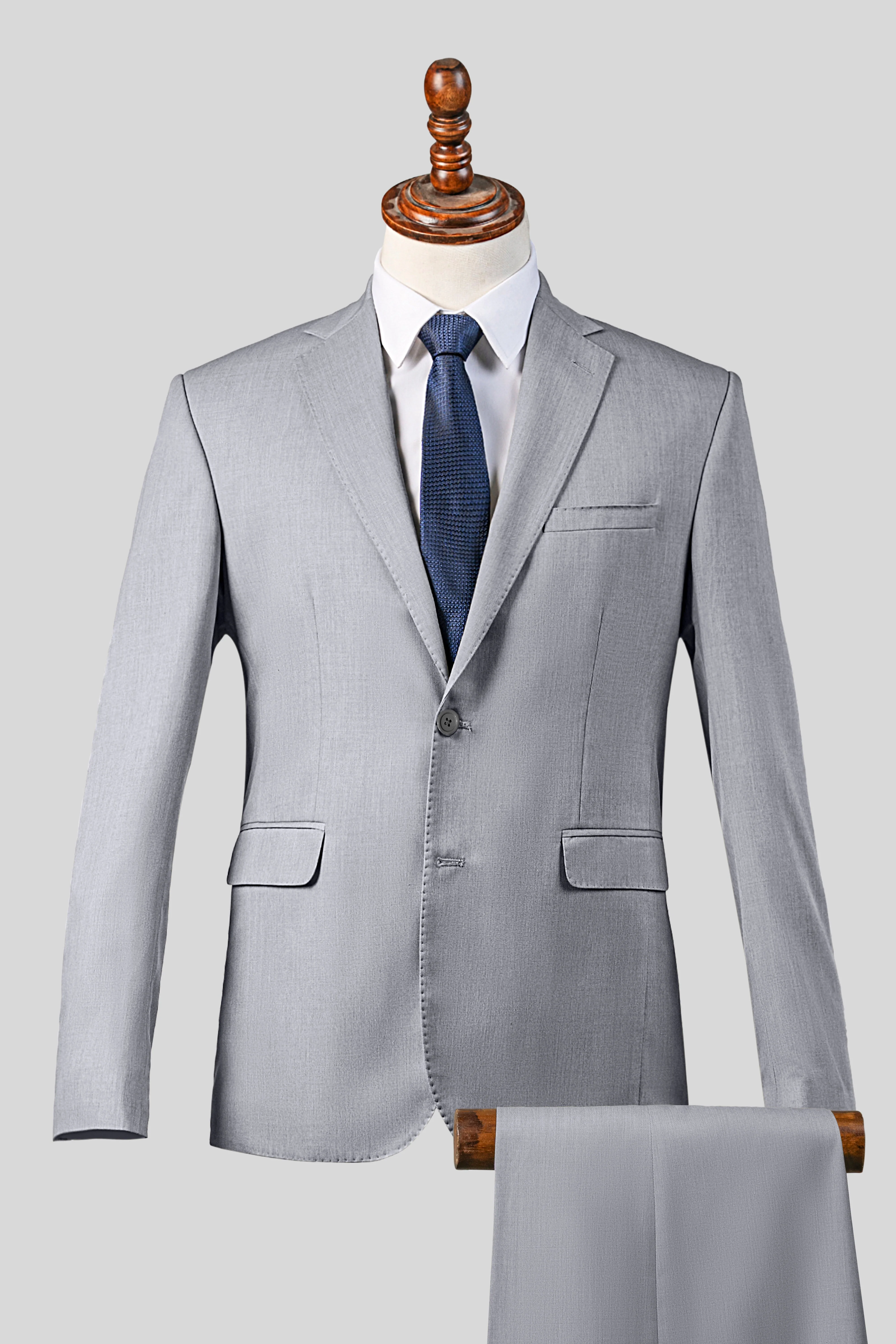 SLIM FIT 2 PIECE SUIT GREY - Image 8